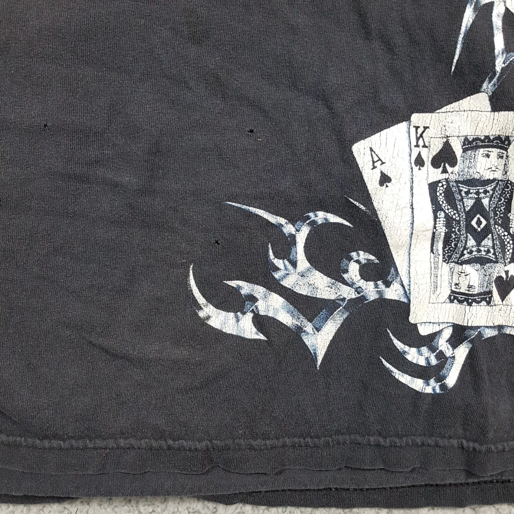 Vintage Y2K Distressed Poker Run Motorcycle Biker Tribal Size XL Faded Vintage T Shirt Size US XL / EU 56 / 4 - 4 Thumbnail