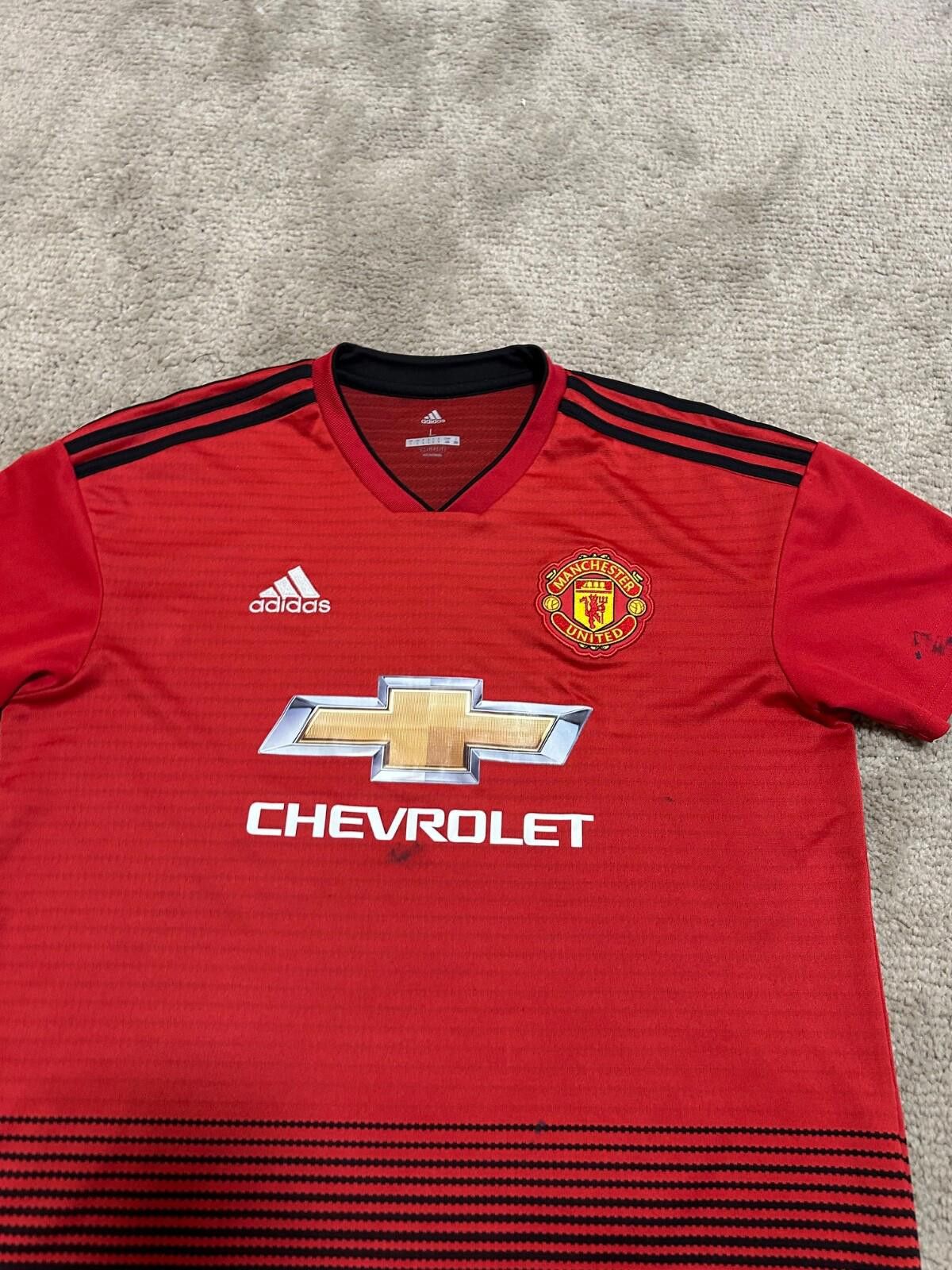 Adidas MANCHESTER UNITED 2018-19 HOME FOOTBALL SOCCER JERSEY SHIRT Size US L / EU 52-54 / 3 - 3 Thumbnail