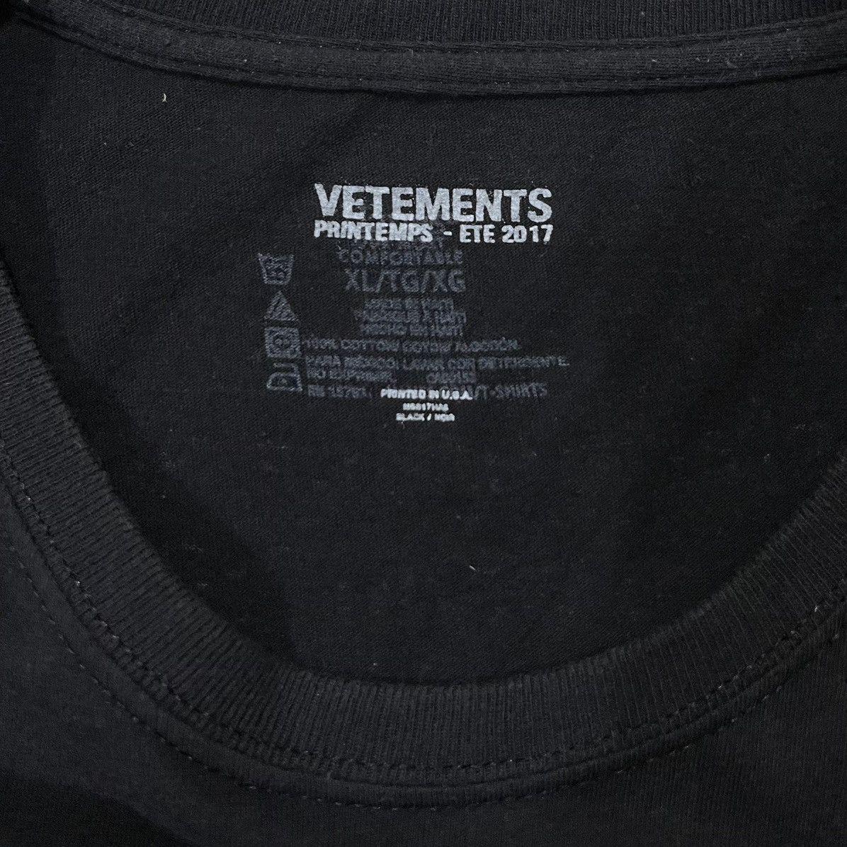 Vetements VETEMENTS T-SHIRT 2017 Size US XL / EU 56 / 4 - 5 Thumbnail
