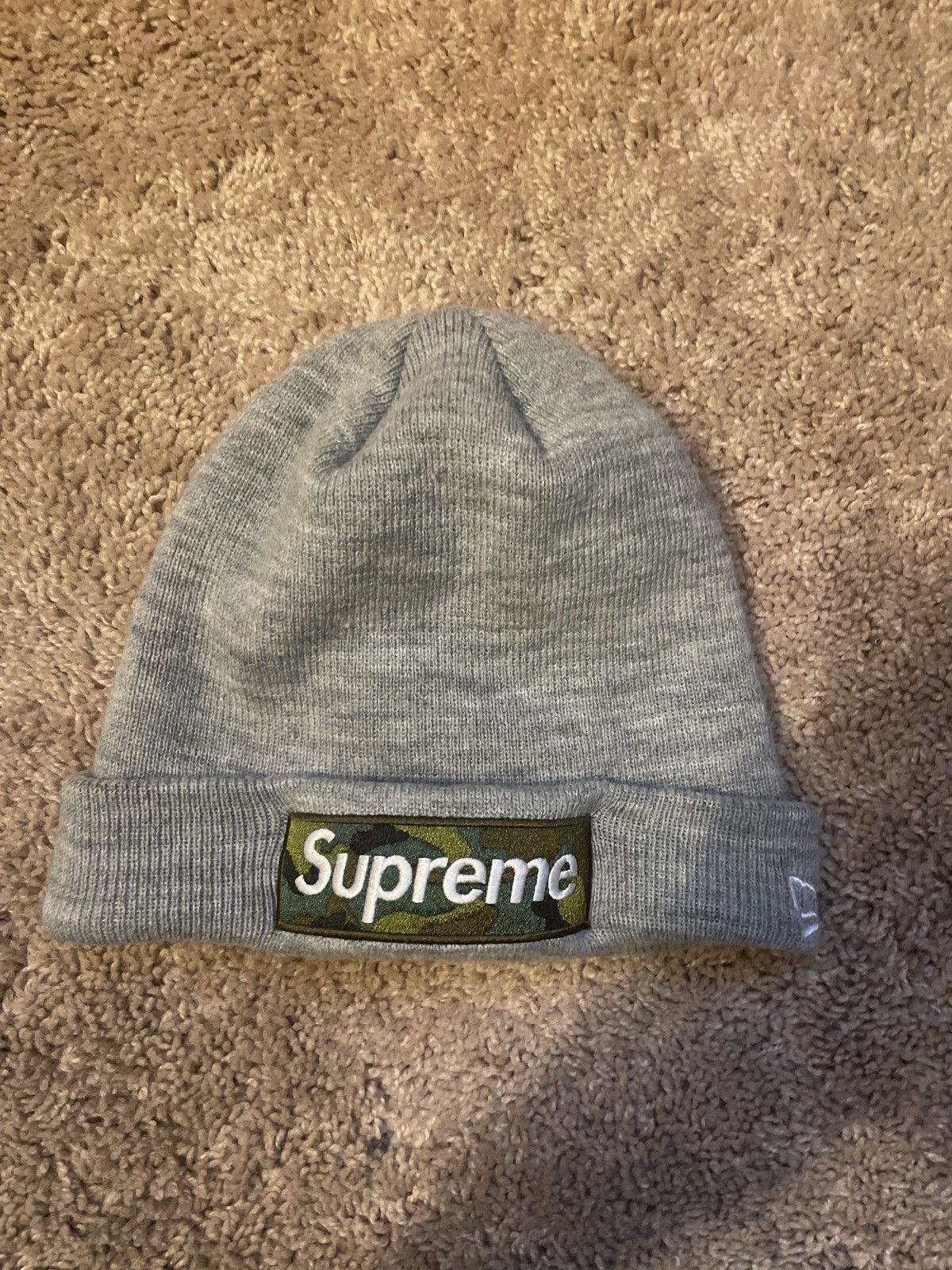 MLB × New Era × Supreme Grey supreme beanie Size ONE SIZE - 1 Preview