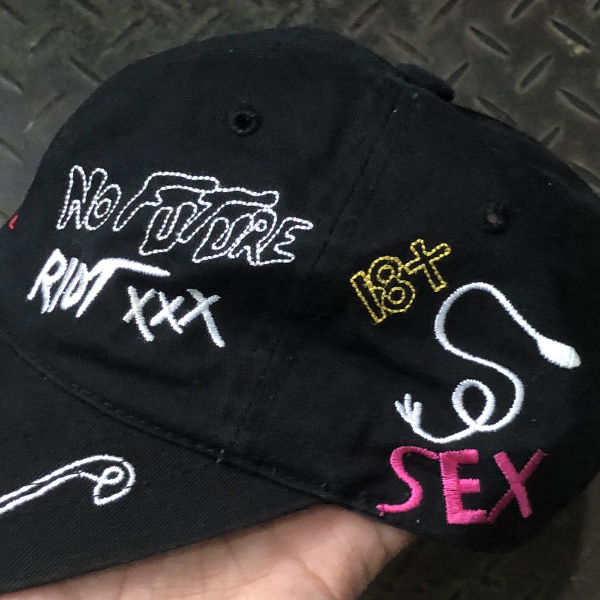 Japanese Brand Fucking Anarchy Embroidery Japanese Brand Casual Hat Size ONE SIZE - 5 Thumbnail