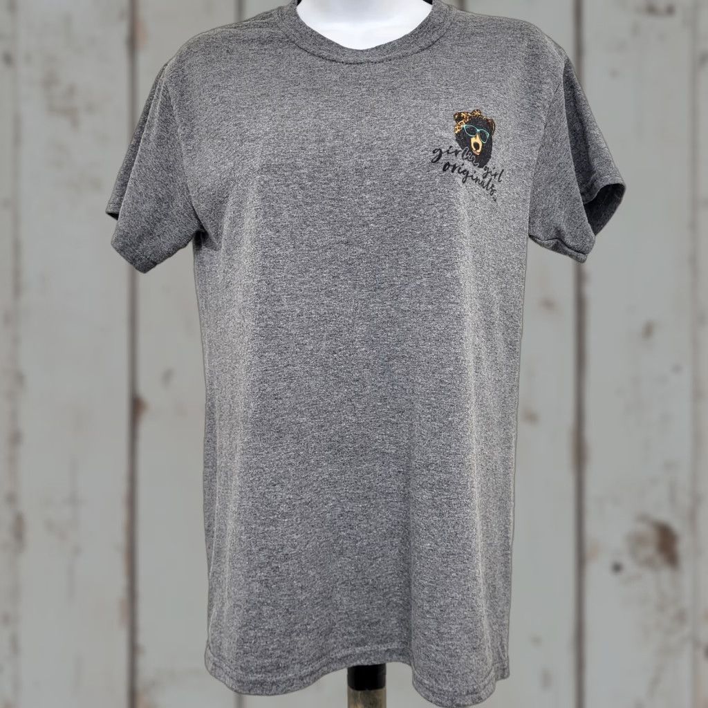 Vintage Girlie Girl Originals TShirt Women's Sz Small "Mama Bear Bandana" Graphite Gray Size S / US 4 / IT 40 - 1 Thumbnail