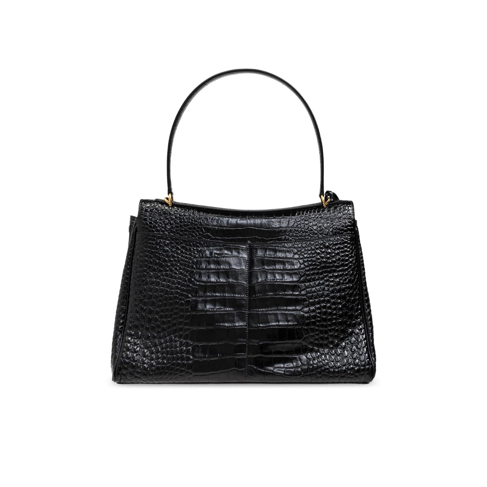 Balenciaga BALENCIAGA Rodeo Large Black Embossed Leather Handbag New An Size ONE SIZE - 2 Thumbnail