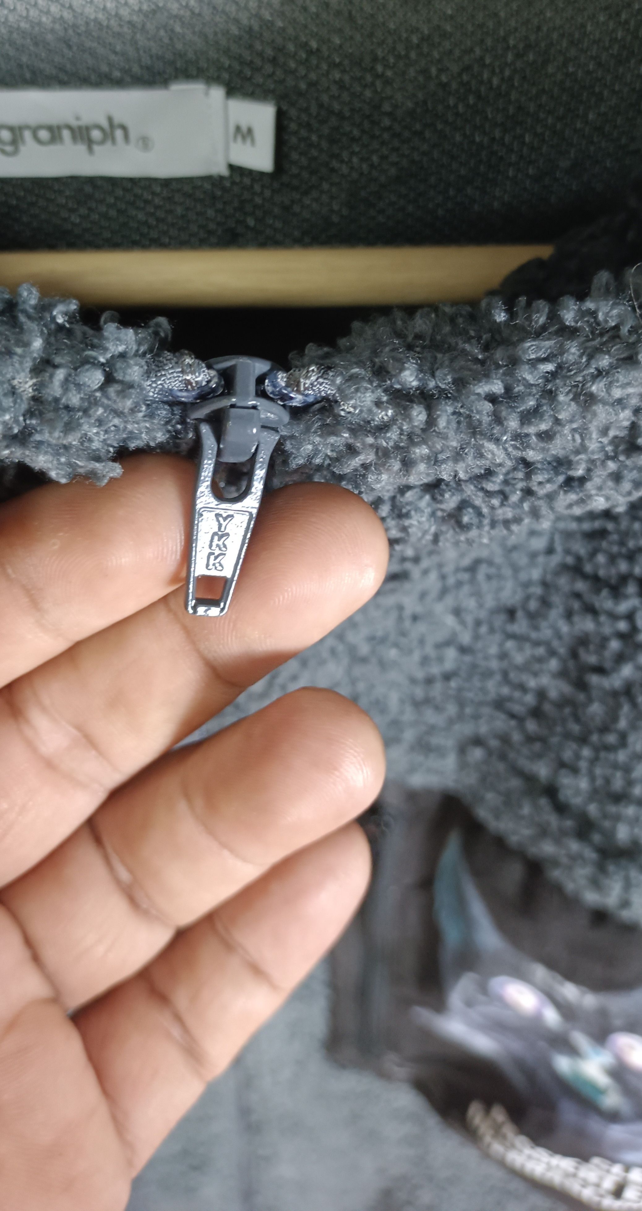 Japanese Brand Graniph Deployment Of Shock Boa Fleece Zip Hoodie(CAT) Size US XL / EU 56 / 4 - 9 Thumbnail