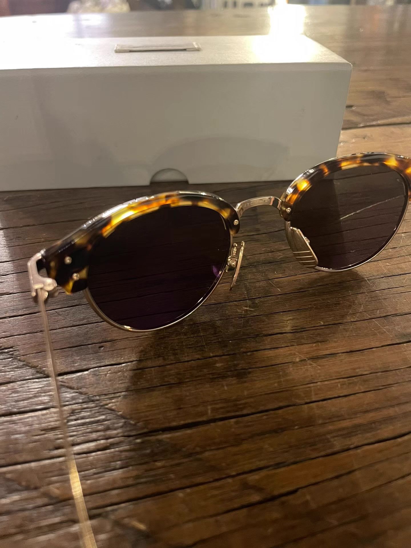 Thom Browne Thom Browne Tokyo amber gold-rimmed sunglasses. Ｑ25 Size ONE SIZE - 4 Thumbnail