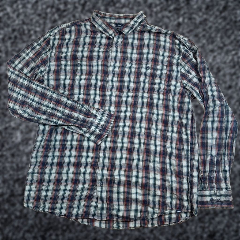 Prana Prana Shirt Mens XXL Slim Fit Flannel Button Long Sleeve Plaid Lightweight Multicolor Size US XXL / EU 58 / 5 - 1 Thumbnail