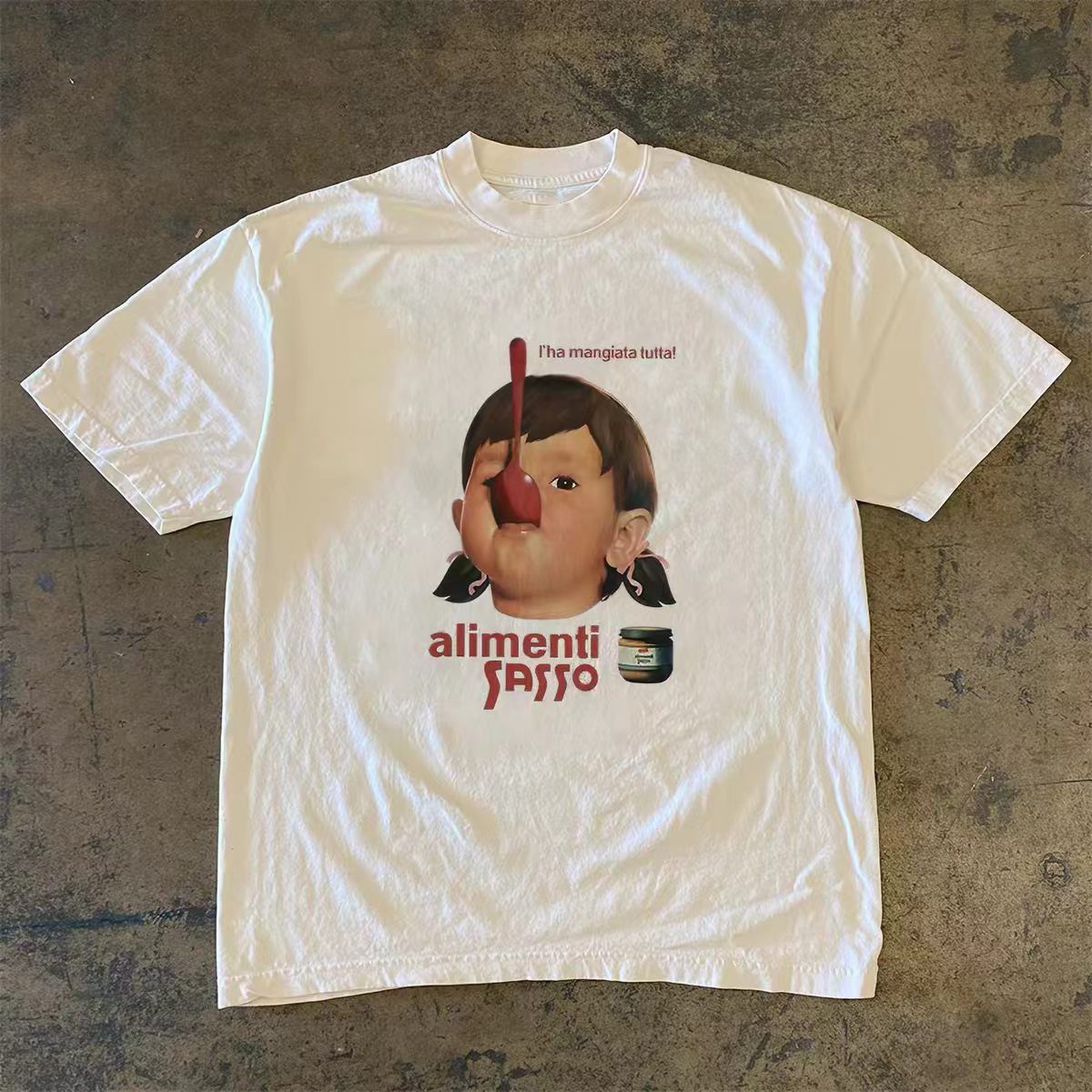 Vintage White Casual Retro Kids' Graphic T-Shirt Size US M / EU 48-50 / 2 - 1 Thumbnail