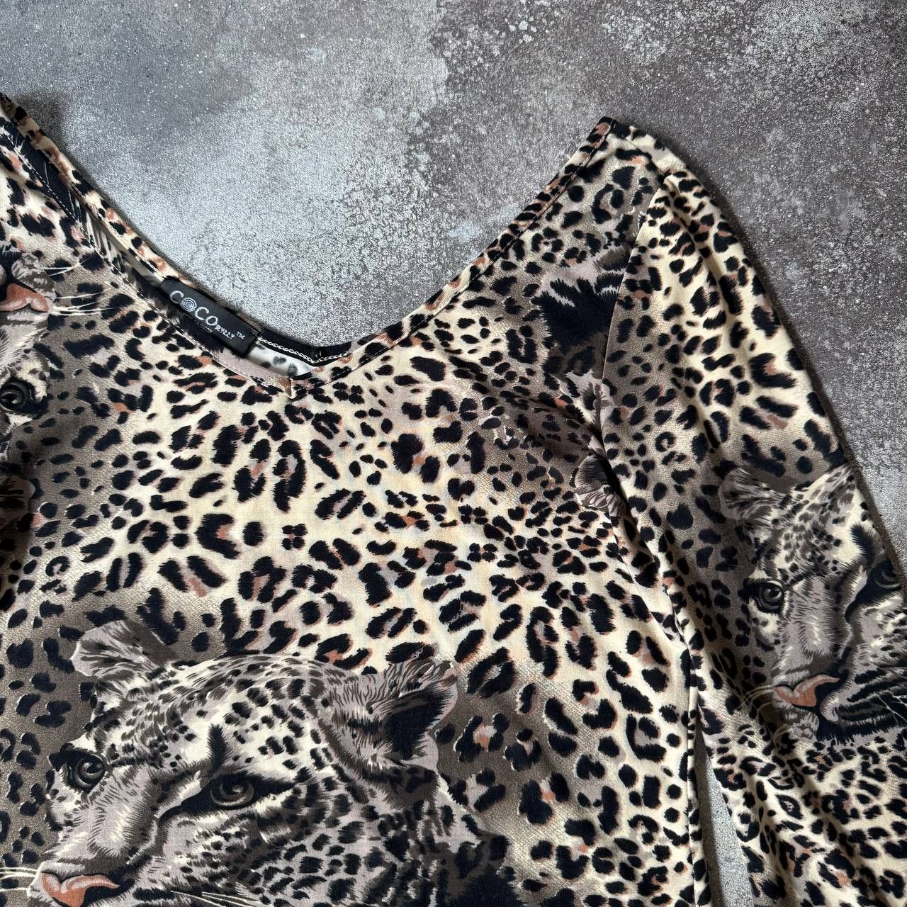 20471120 × If Six Was Nine × Japanese Brand Amazing Leopard Print Vintage Long Sleeve Top Size M / US 6-8 / IT 42-44 - 5 Thumbnail
