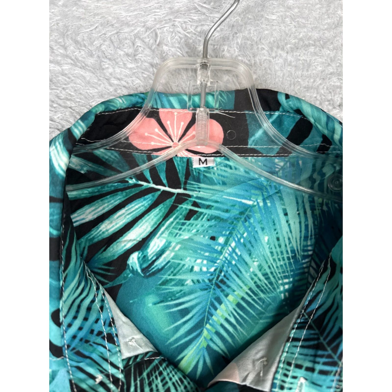 Vintage Hawaiian Shirt Unbranded Button-Up Floral Blue Pink Short Sleeve Adult Medium Size US M / EU 48-50 / 2 - 6 Thumbnail
