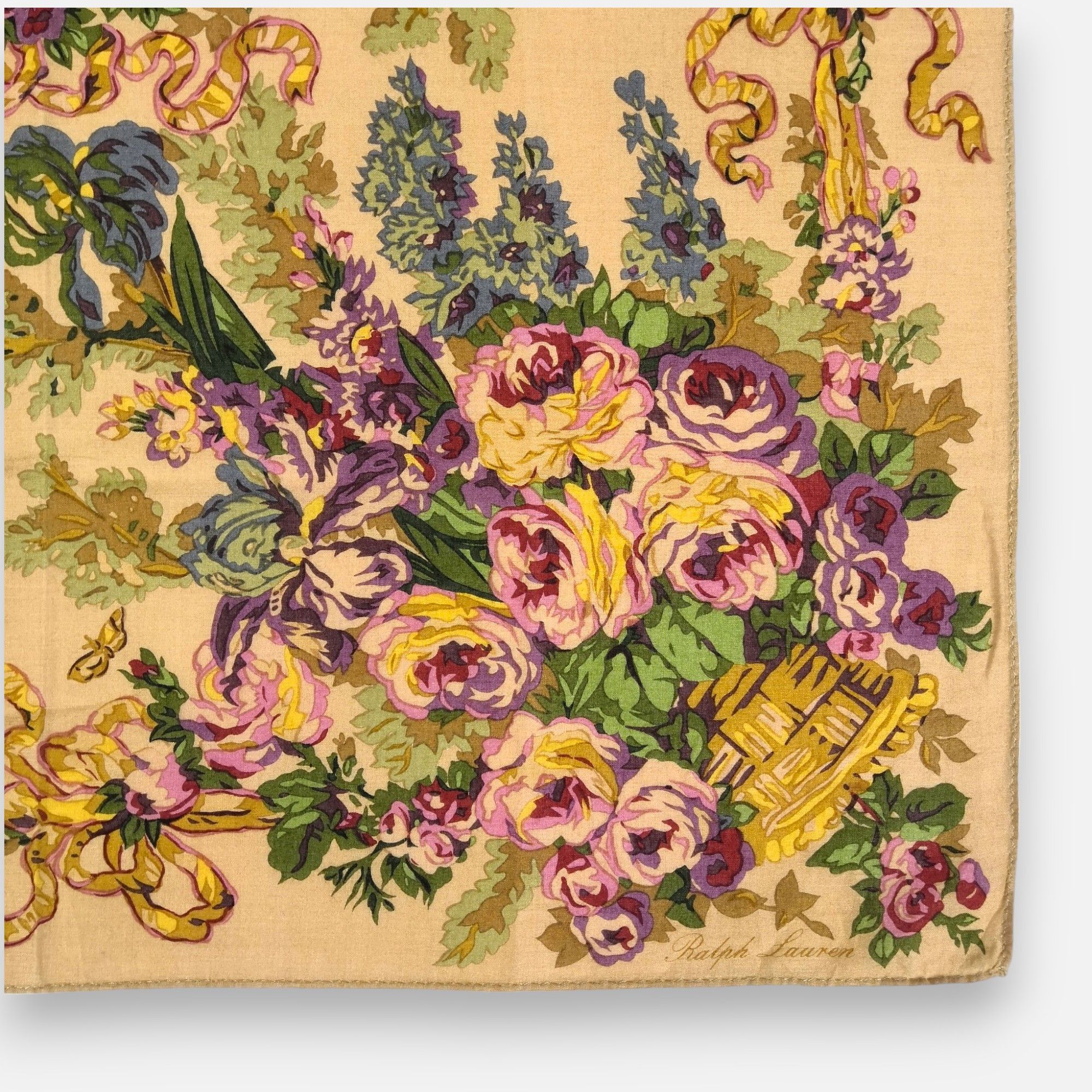 Ralph Lauren × Vintage Vintage Ralph Lauren Handkerchief Pocket Square Bandana Size ONE SIZE - 4 Thumbnail