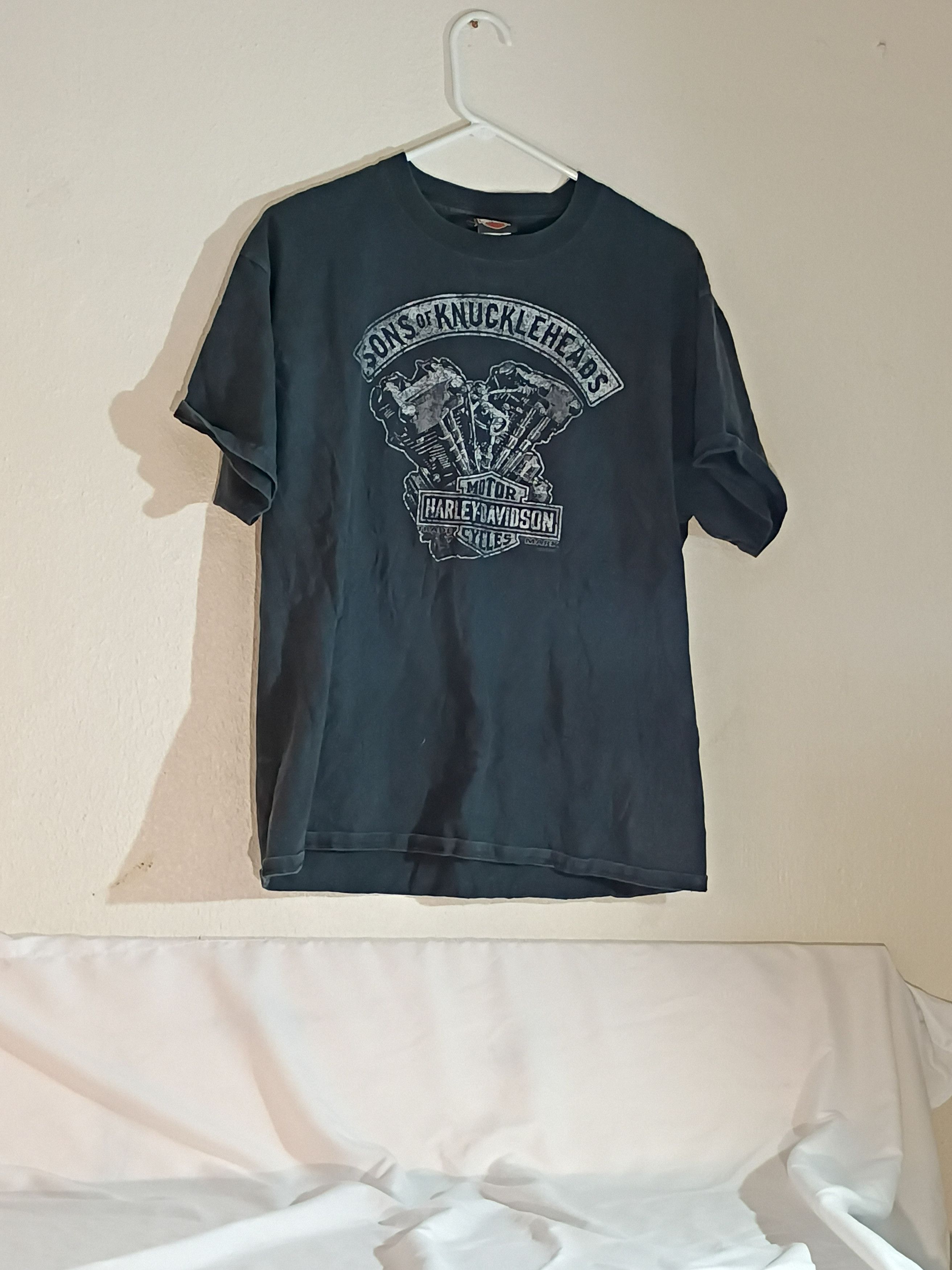 Harley Davidson Men's Vintage Harley Davidson Sons Of Knuckle Heads Size US L / EU 52-54 / 3 - 1 Thumbnail
