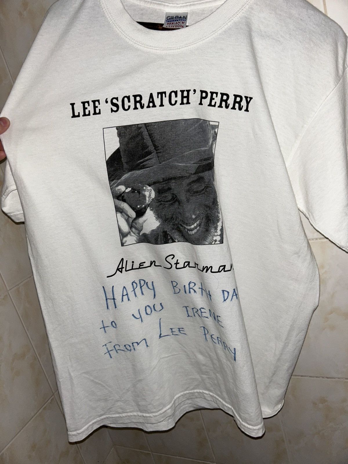 Band Tees × Bob Marley × Vintage Lee “Scratch” Perry Vintage Tour T-Shirt 2005 — Signed Size US L / EU 52-54 / 3 - 2 Thumbnail