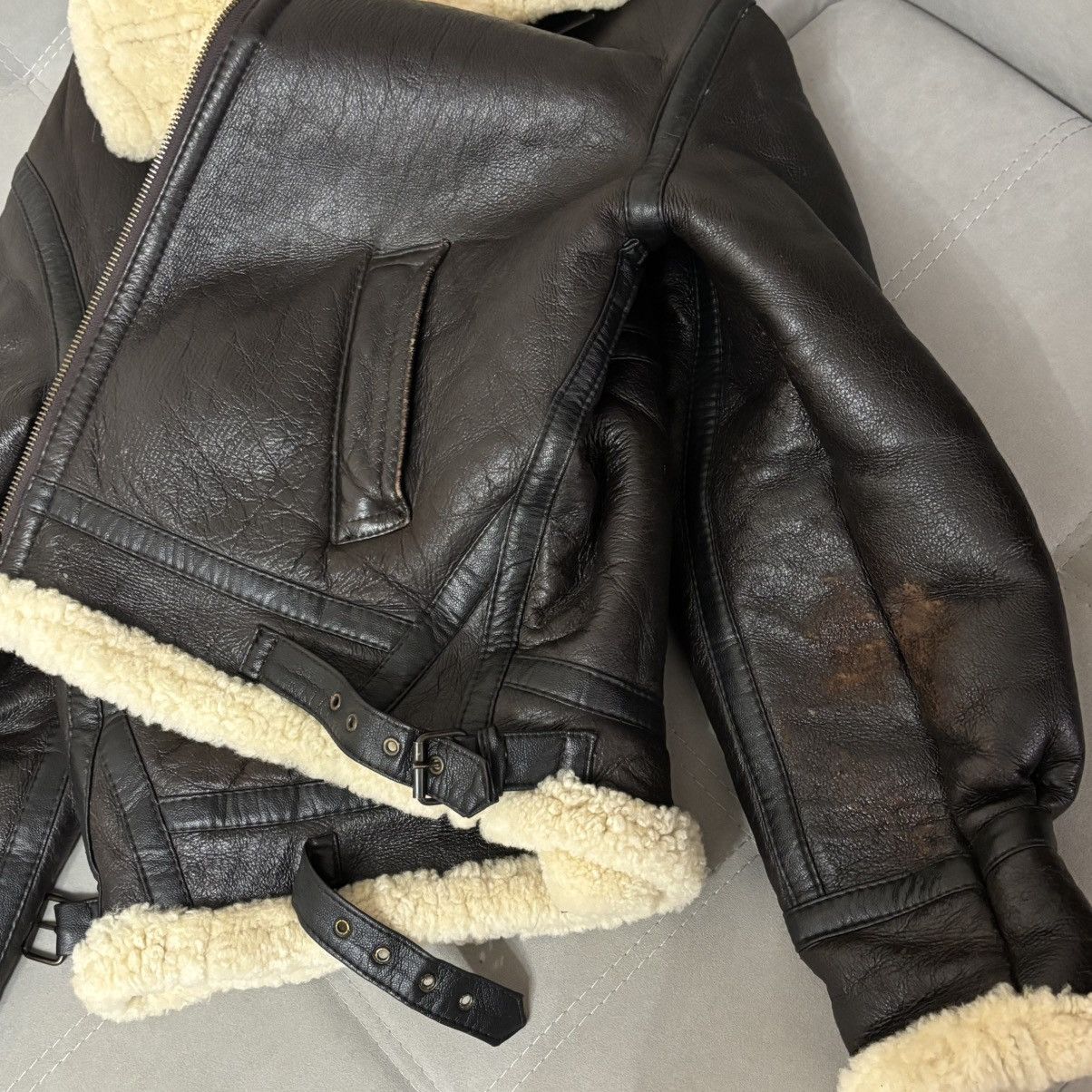 Vintage Vintage US Army Air Forces B-3 Leather Flight Jacket Size US L / EU 52-54 / 3 - 7 Thumbnail