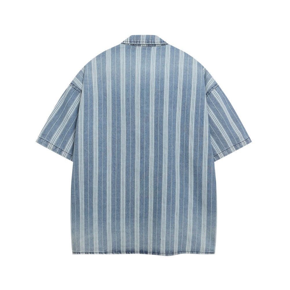 Vintage Men's retro American punk washed denim shirt Size US M / EU 48-50 / 2 - 2 Thumbnail
