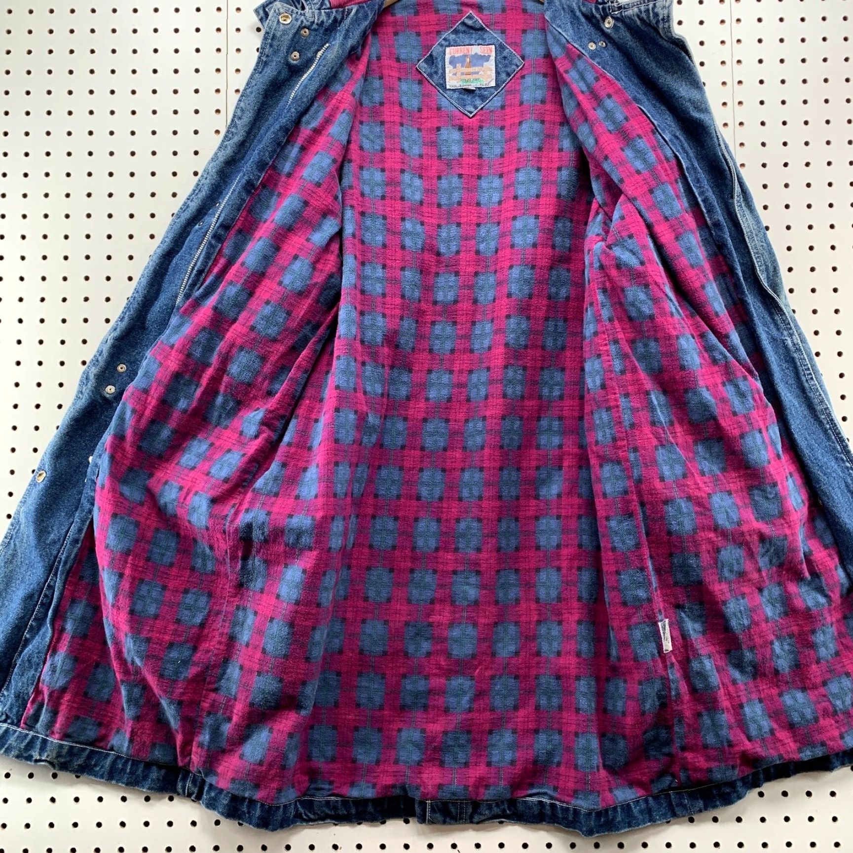 Vintage VINTAGE Current Seen Denim Fireman Hook Denim Coat Womens Small Flannel Lined Shirt Size S / US 4 / IT 40 - 2 Thumbnail