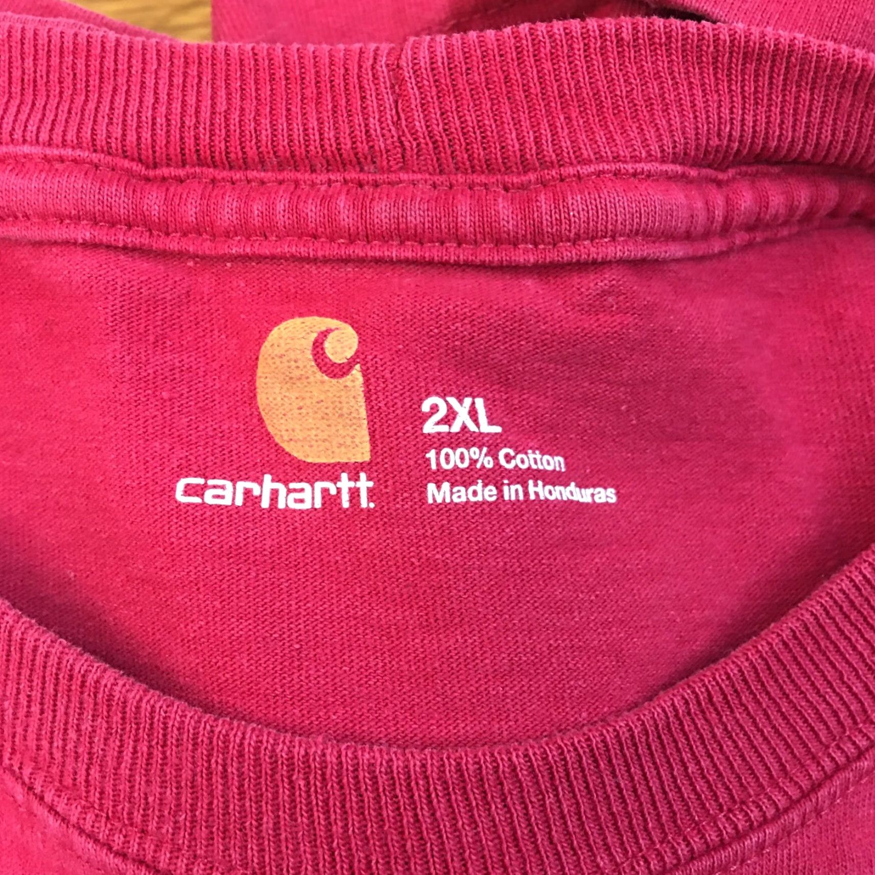Carhartt VINTAGE Carhatt Knits Mens Casual Regular Short Sleeve Red Basic T Shirt 2XL Size US XXL / EU 58 / 5 - 3 Thumbnail