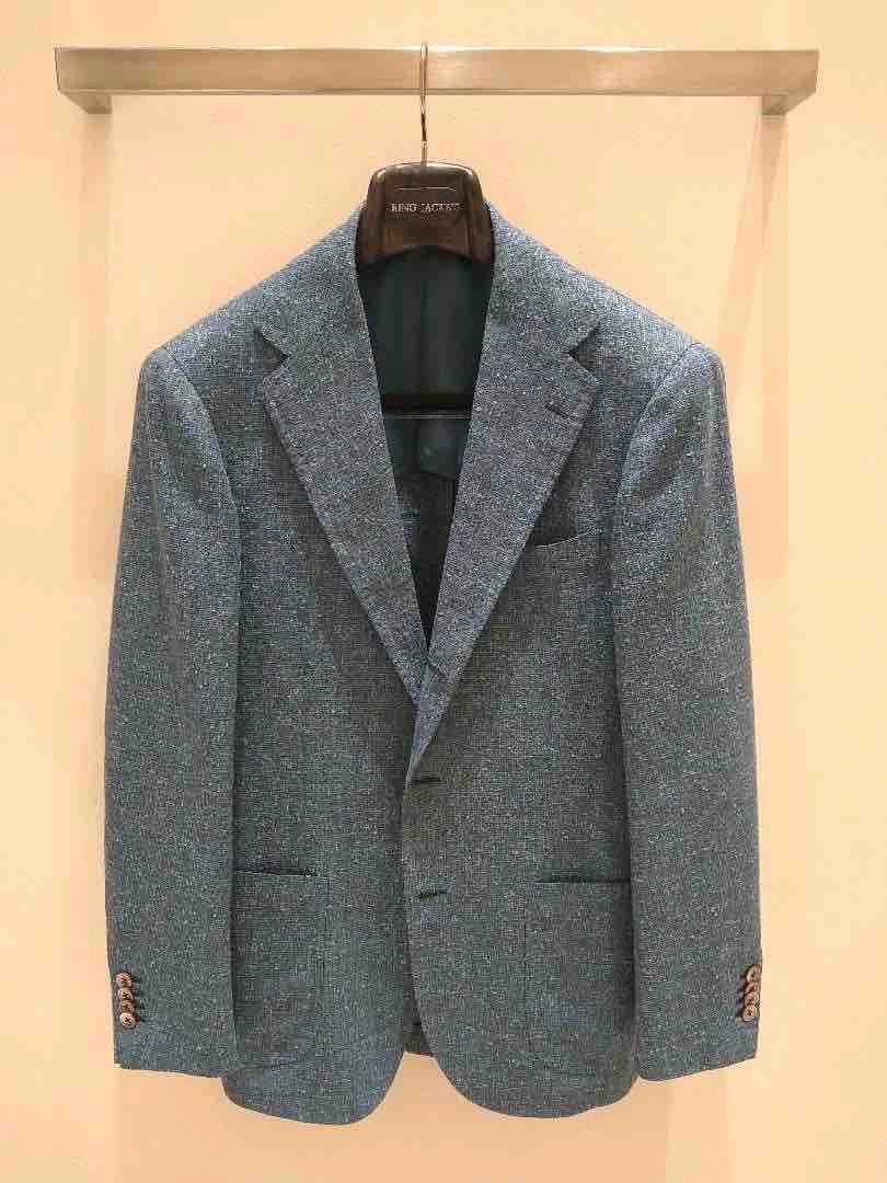 Ring Jacket ring jacket meister blazer turquoise blue 46 LP W/S/L Size 46R - 1 Thumbnail