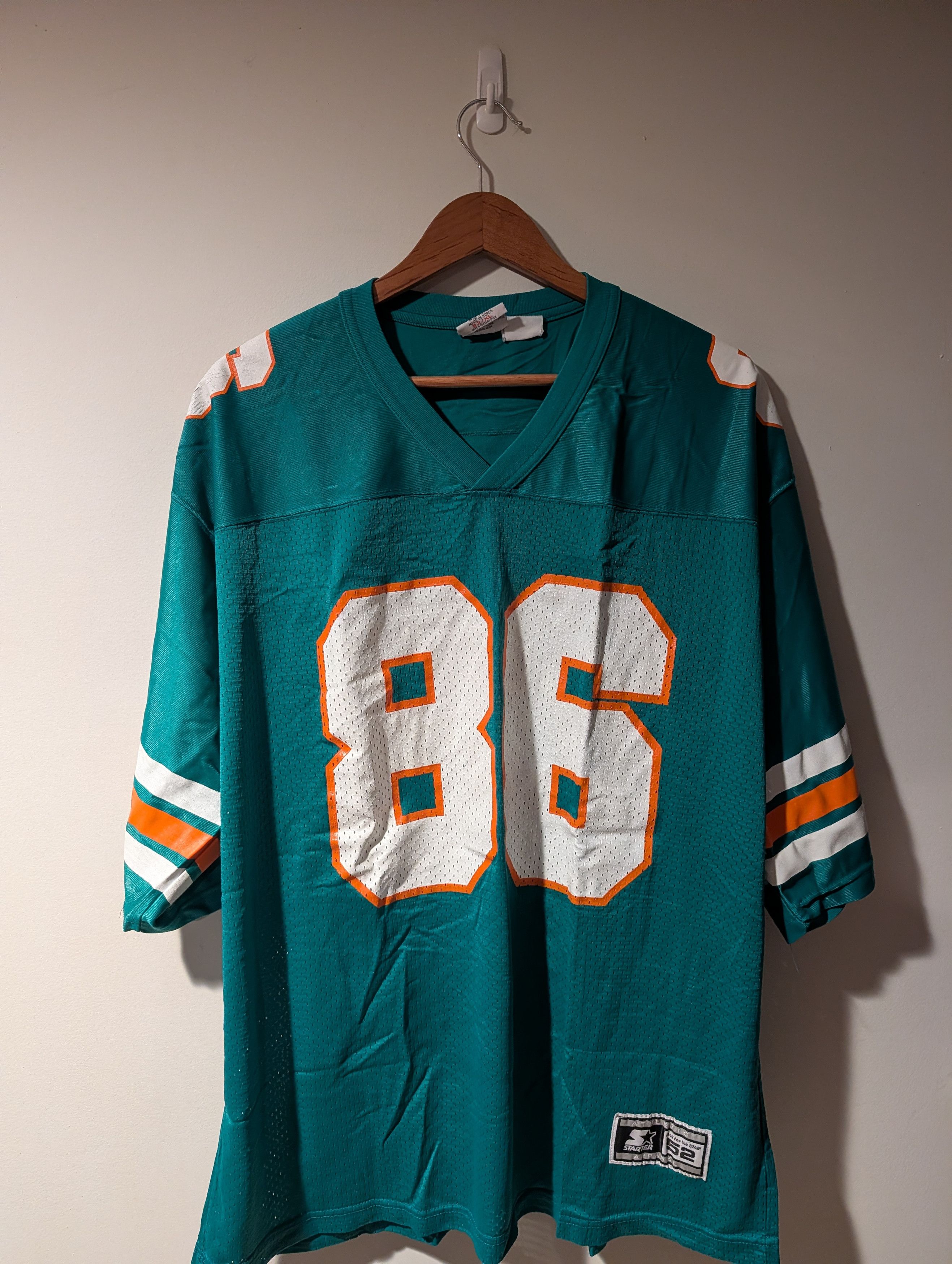 Starter VTG 1995 Miami Dolphins Starter NFL Jersey Fred Barnett 86 Size US XL / EU 56 / 4 - 8 Thumbnail