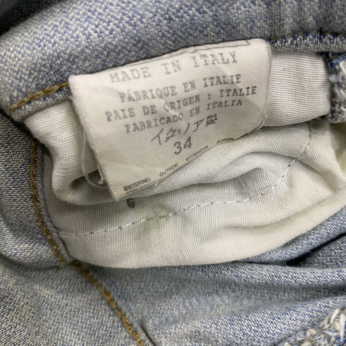 Dolce & Gabbana Vintage AW05 Dolce Gabbana Distressed Poem Flare Jeans Punk Size US 33 - 9 Thumbnail