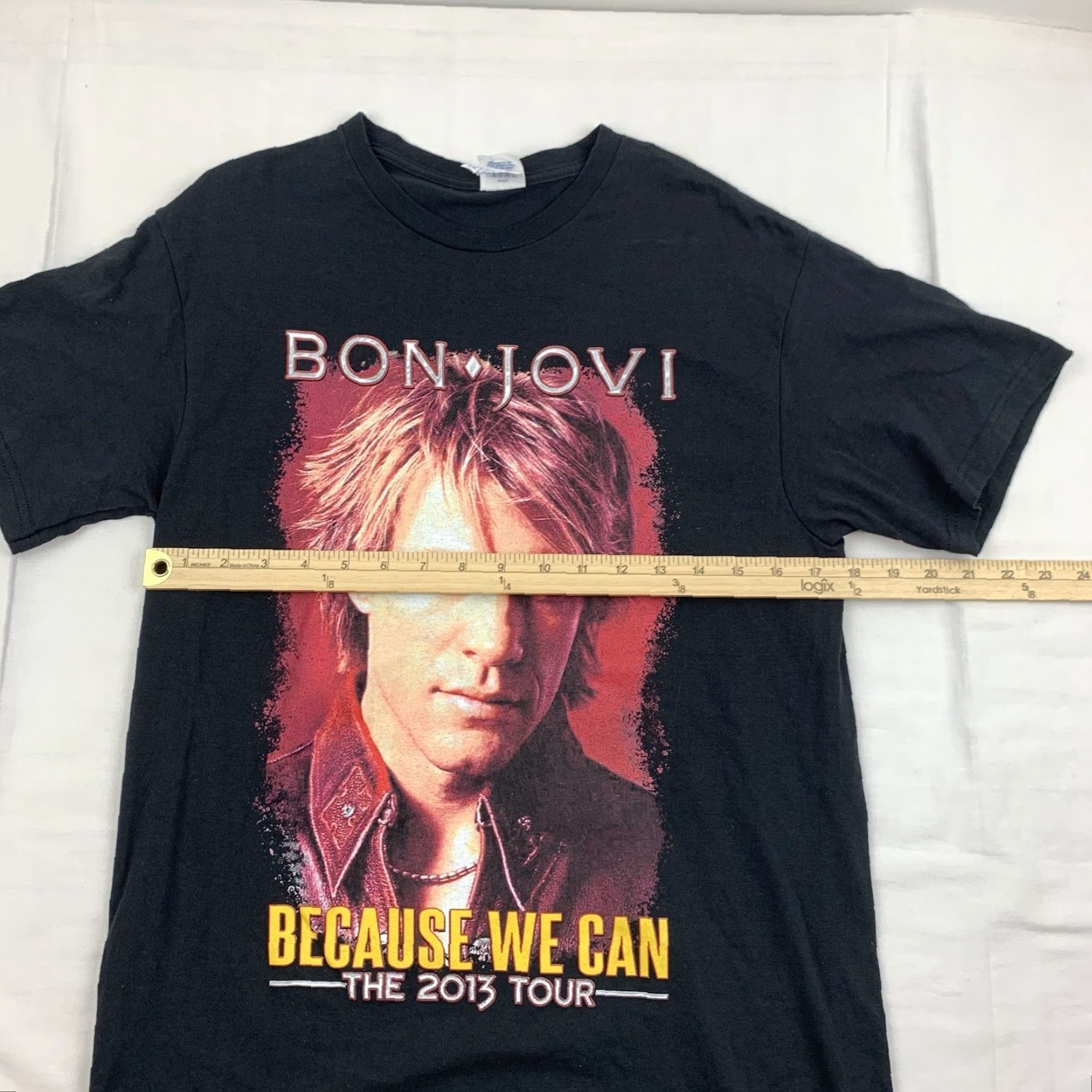 Delta Bon Jovi 2013 Tour T Shirt Adult Medium Black Band Tee Because We Can Tour Music Shirt Mens M Black Band Tee 2013 Tour Bon Jovi Size US M / EU 48-50 / 2 - 6 Thumbnail