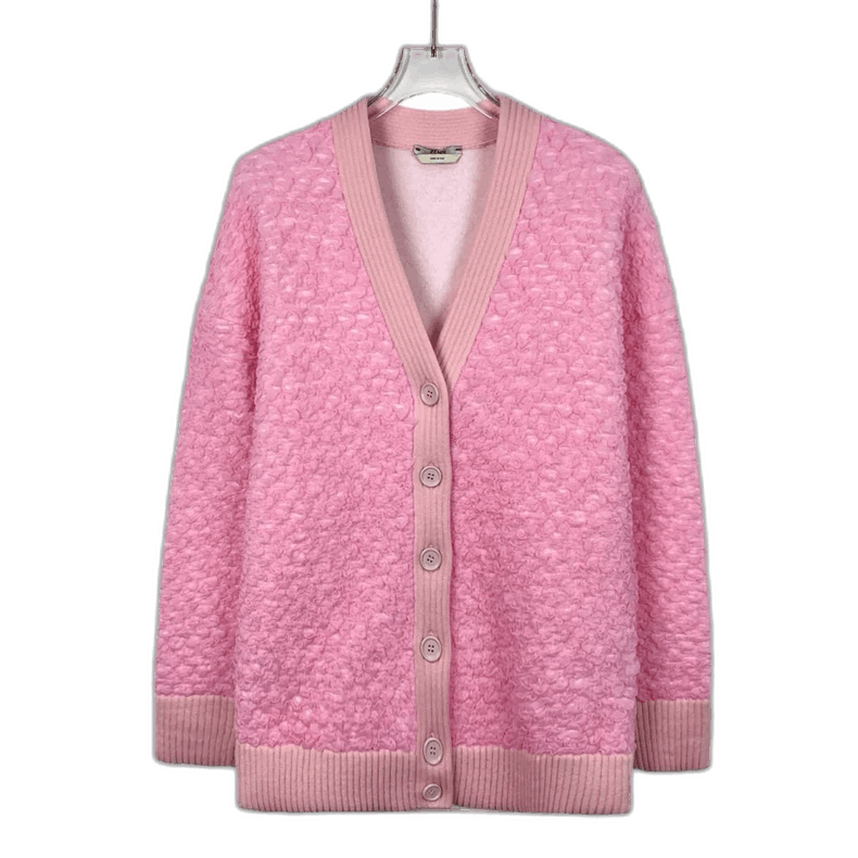 Fendi Fendi Pink Textured Button Cardigan Size US XS / EU 42 / 0 - 1 Thumbnail