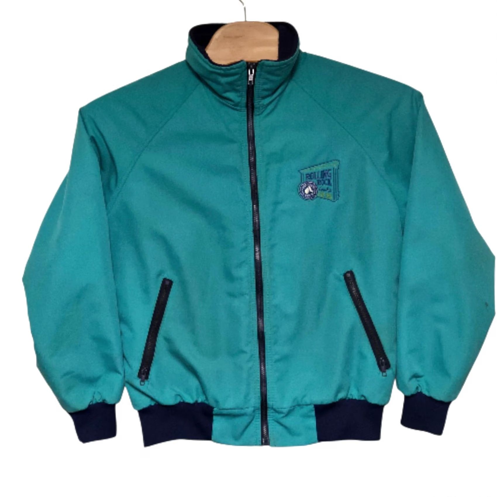 Vintage VINTAGE Rare Rolling Rock Extra Pale Jacket Bomber Regular L Blue Polar Fleece Men Mens Size L Size US L / EU 52-54 / 3 - 2 Thumbnail