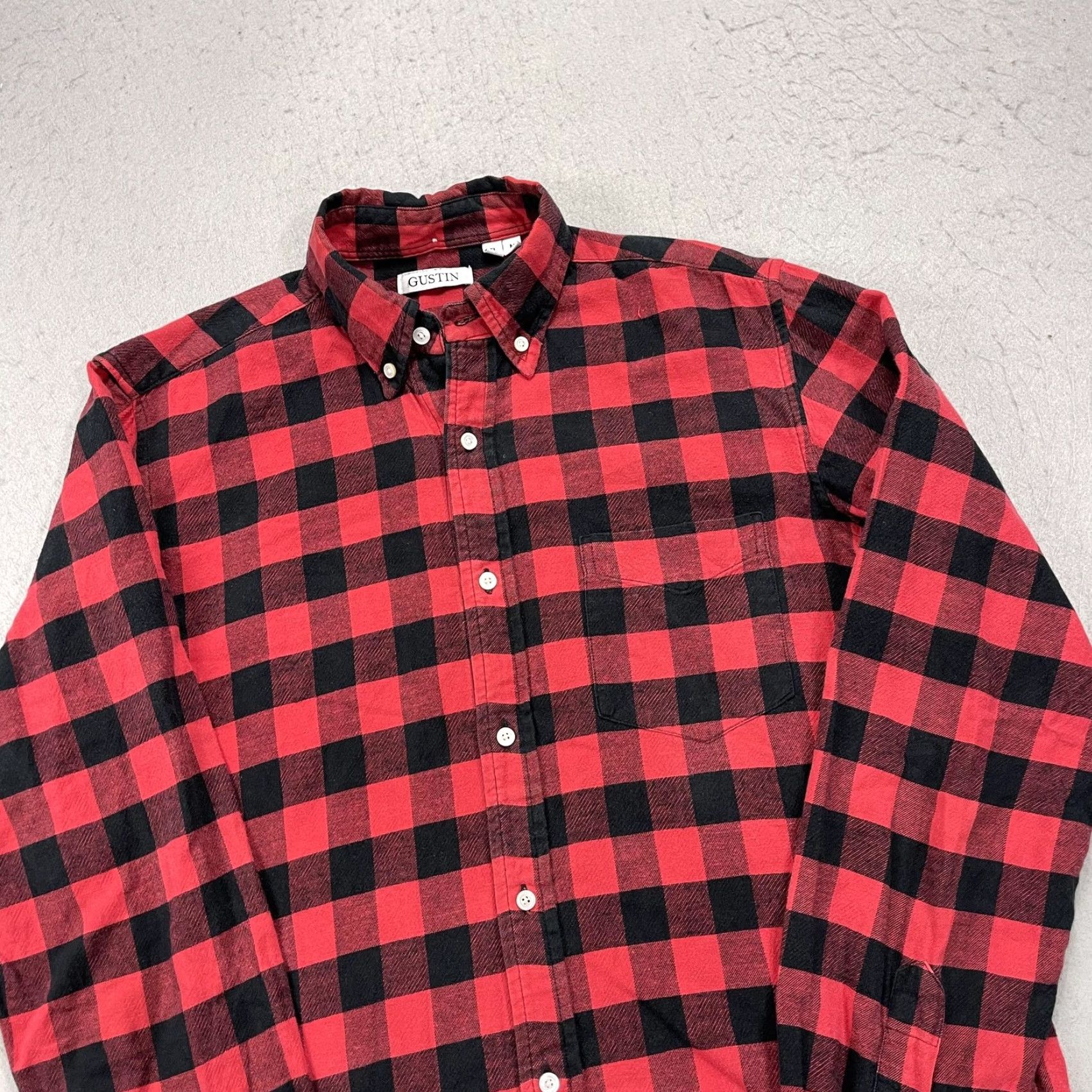 Gustin Gustin Shirt Mens M Red Buffalo Plaid Flannel Button-Down Made USA Casual Size US M / EU 48-50 / 2 - 3 Thumbnail