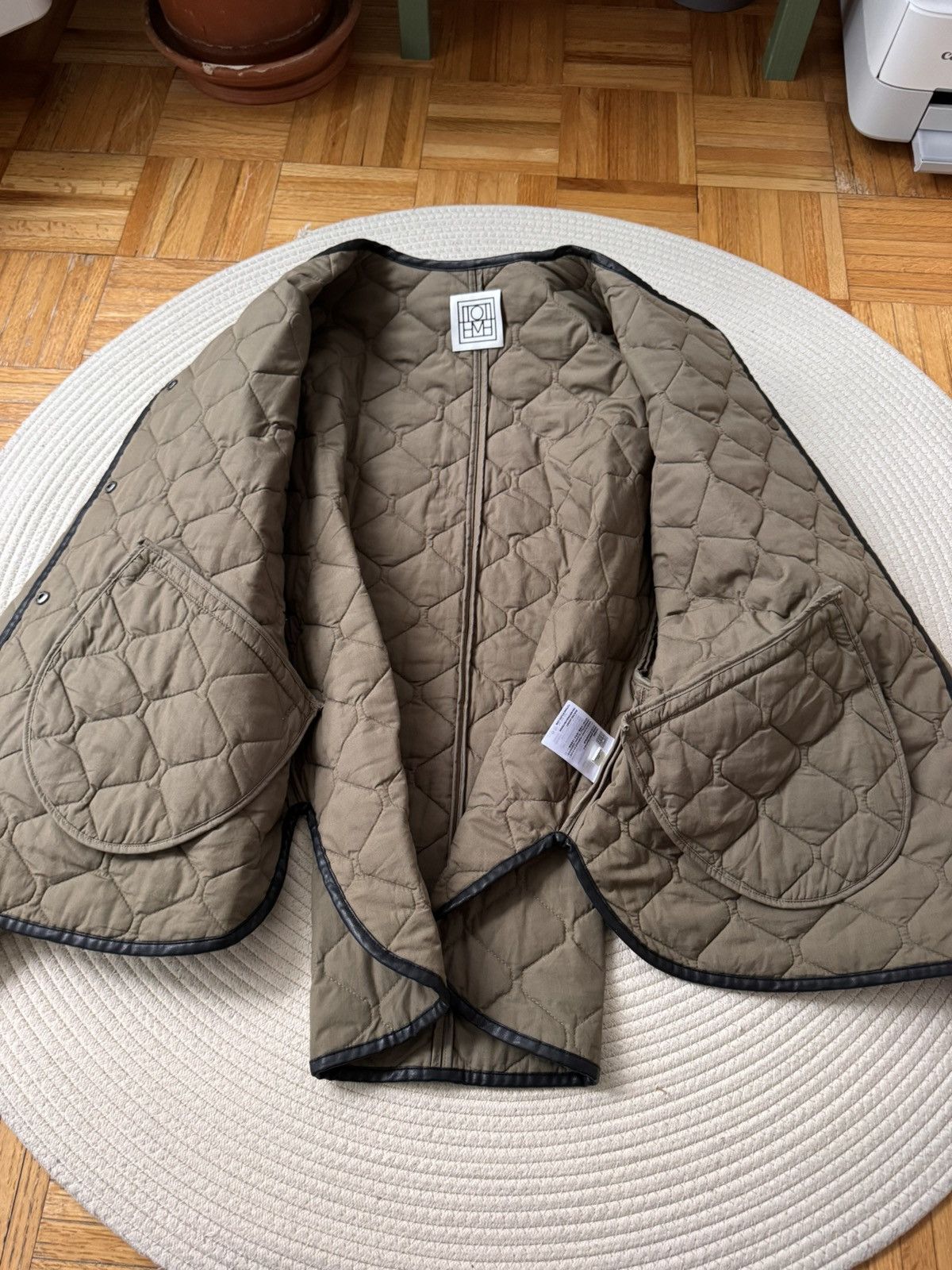 Toteme Toteme Quilted Cotton Jacket in Marsh Green olive khaki XS Size XS / US 0-2 / IT 36-38 - 3 Thumbnail