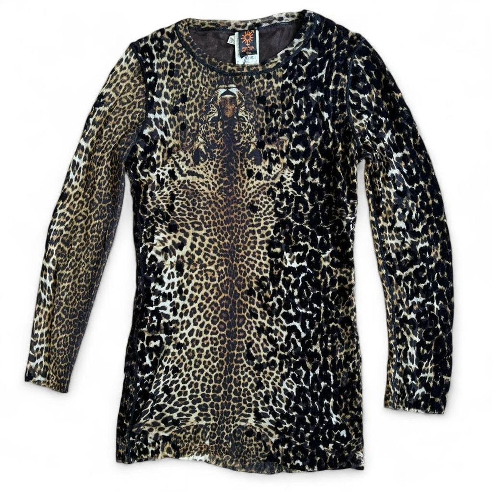 Jean Paul Gaultier Jean Paul Gaultier Mesh Leopard Print Long Sleeve Cut & Sew Size S / US 4 / IT 40 - 1 Thumbnail