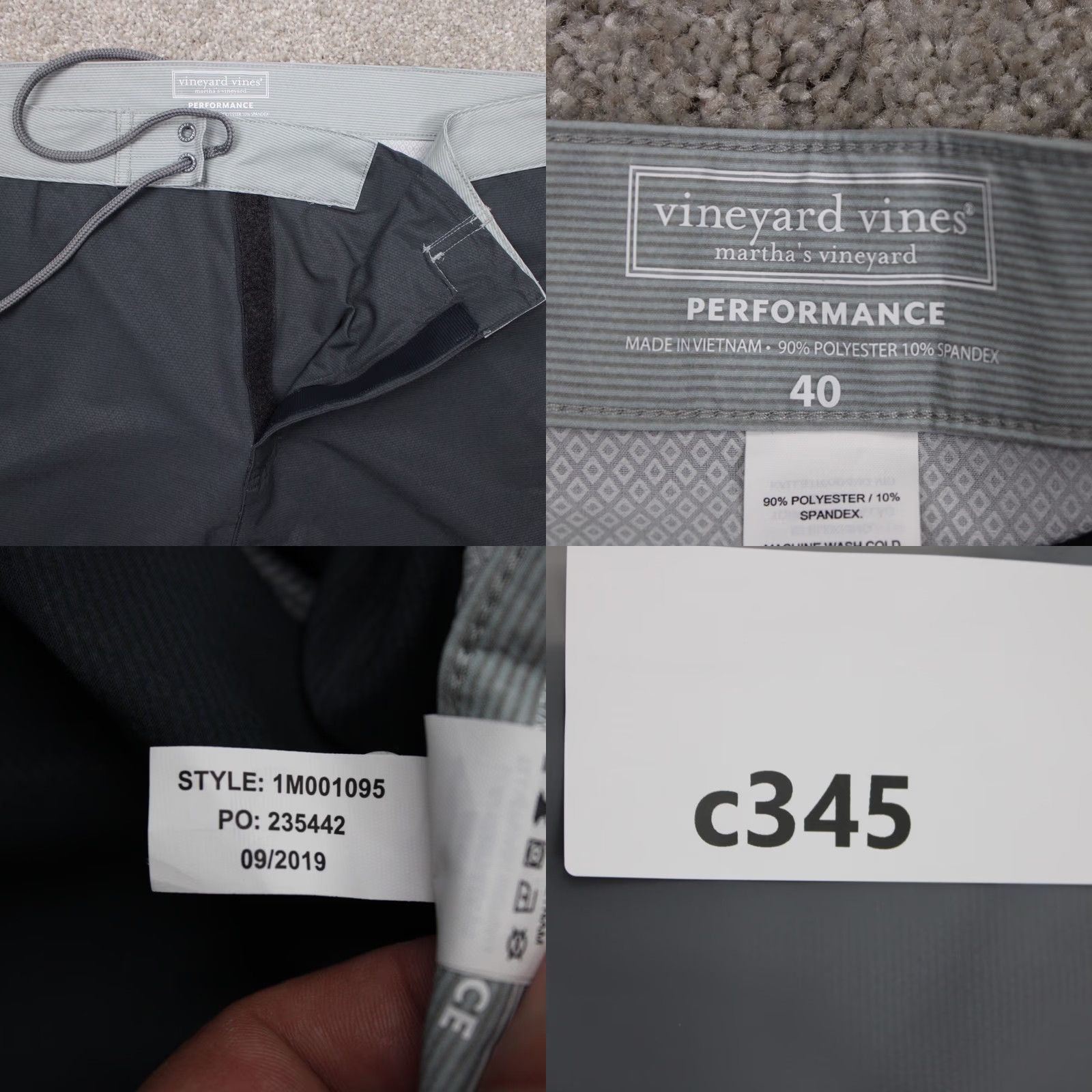 Vineyard Vines VINEYARD VINES Performance Shorts Men 40 Gray Swim Trunks Bathing Suit 9" Inseam Size US 40 / EU 56 - 8 Thumbnail