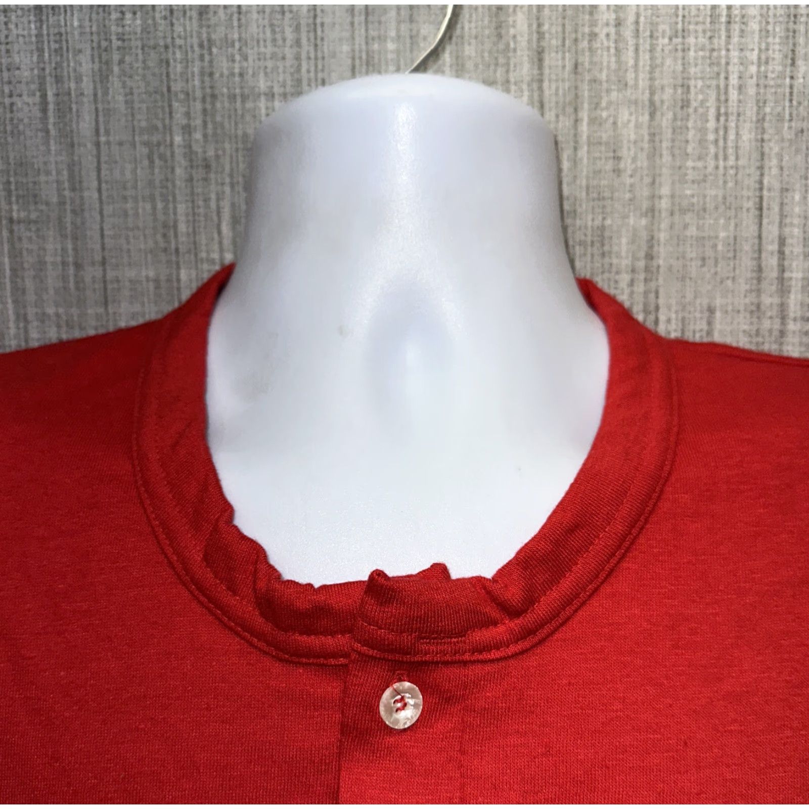Vintage VINTAGE Letrell Sporte T-Shirt Henley Red XL Mens United States Cotton Blend Size US XL / EU 56 / 4 - 3 Thumbnail