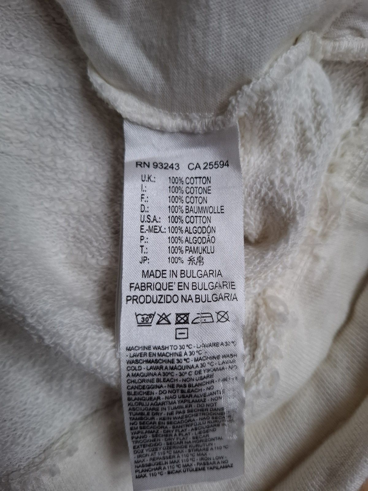 Diesel DIESEL Archive Buttoned Hoodie L vintage Off-White/Cream Size US L / EU 52-54 / 3 - 4 Thumbnail