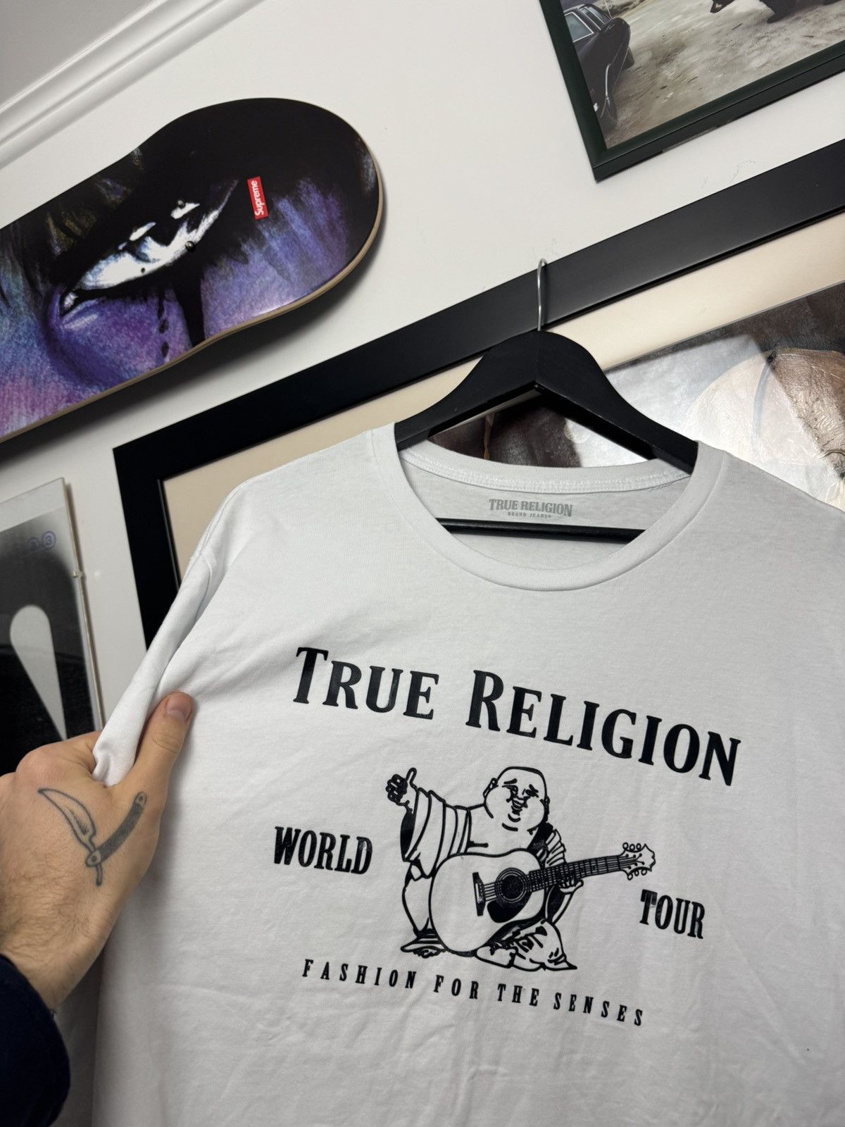 True Religion True Religion World Tour Budda Man Classic Logo Drip Tee Size US XXL / EU 58 / 5 - 2 Thumbnail