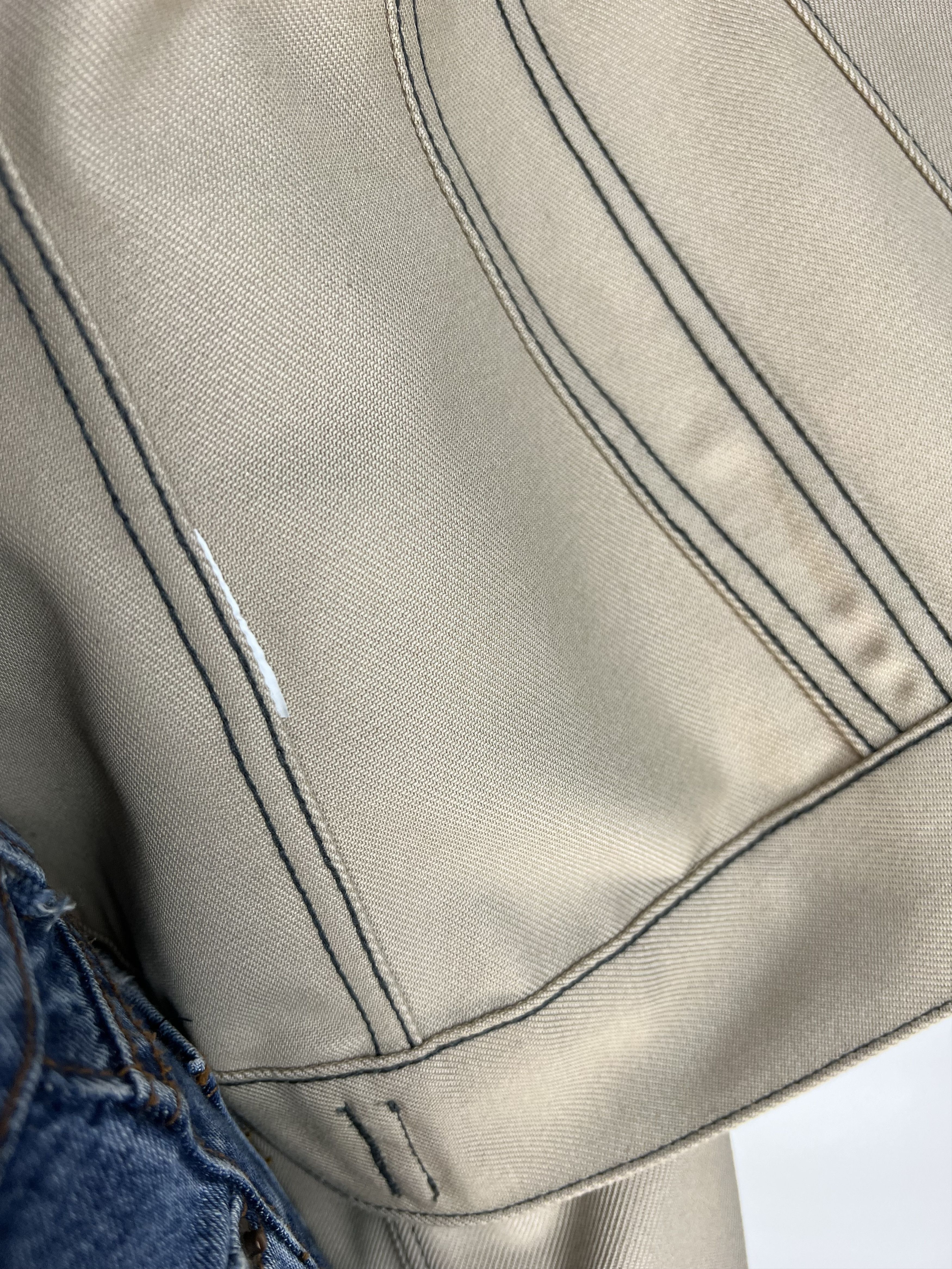 Helmut Lang Helmut Lang Women's Beige Denim Jacket Size L Size M / US 6-8 / IT 42-44 - 9 Thumbnail