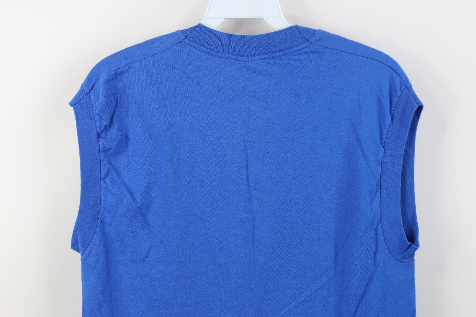 Vintage Vintage 90s Streetwear Cotton Muscle T-Shirt Royal Blue USA Size US M / EU 48-50 / 2 - 12 Thumbnail
