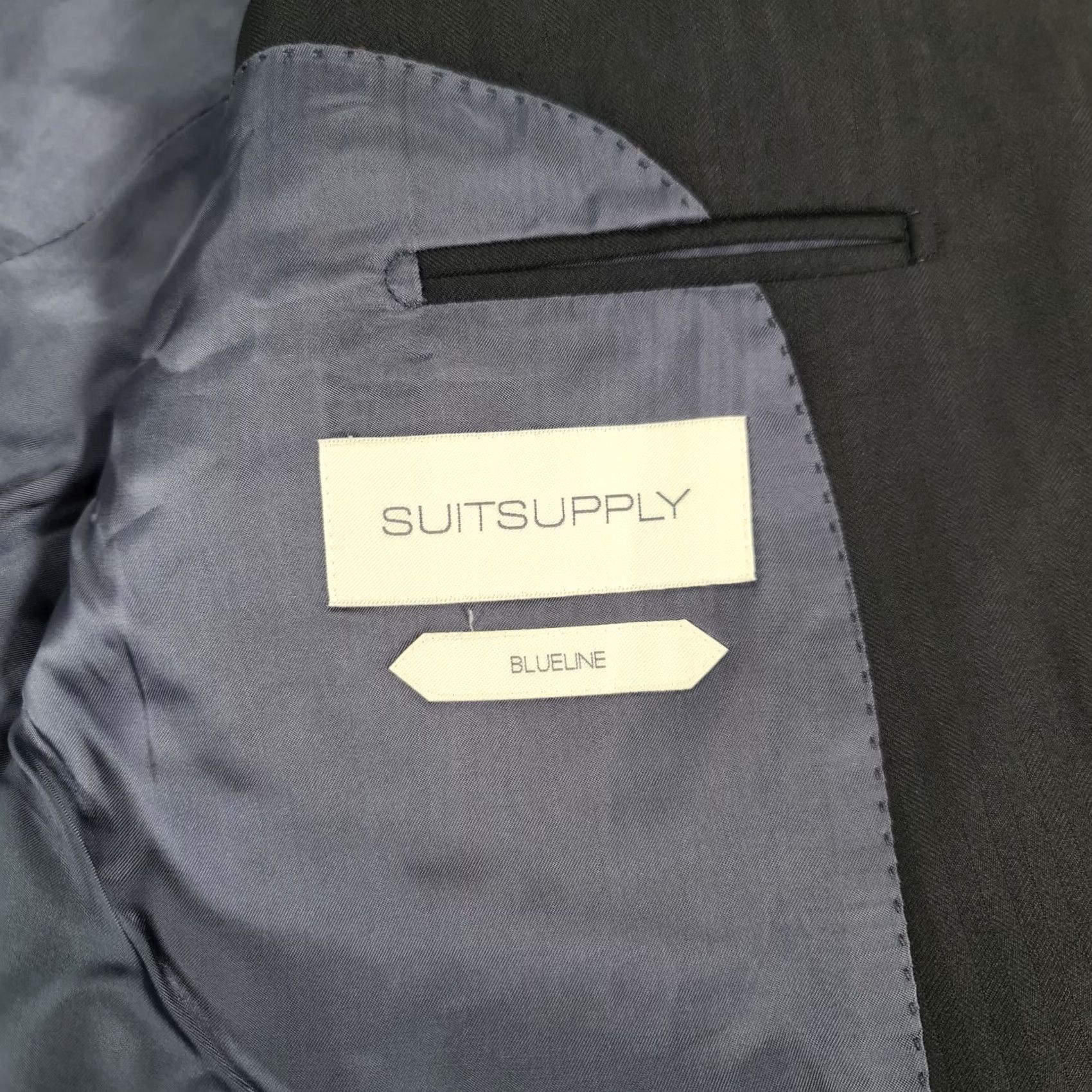Suitsupply Suitsupply Mens Suit Jacket Dark Navy 50R Washington Wool Blazer Vitale Barberis Size 50R - 6 Thumbnail