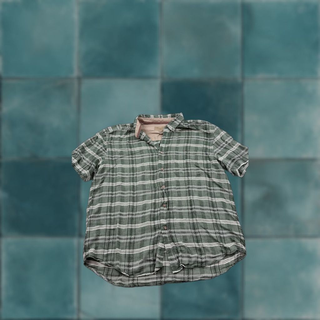Scully Scully Shirt Mens Extra Large Green Plaid Short Sleeve Button Up Western Casual Size US XL / EU 56 / 4 - 1 Thumbnail