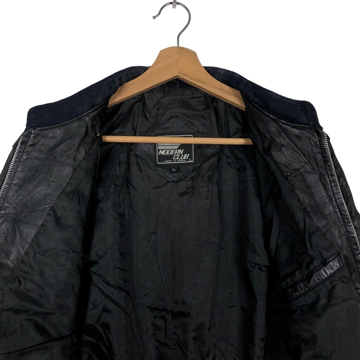 Genuine Leather 🔥Bomber Jacket Leather Modern Club Size US L / EU 52-54 / 3 - 11 Thumbnail