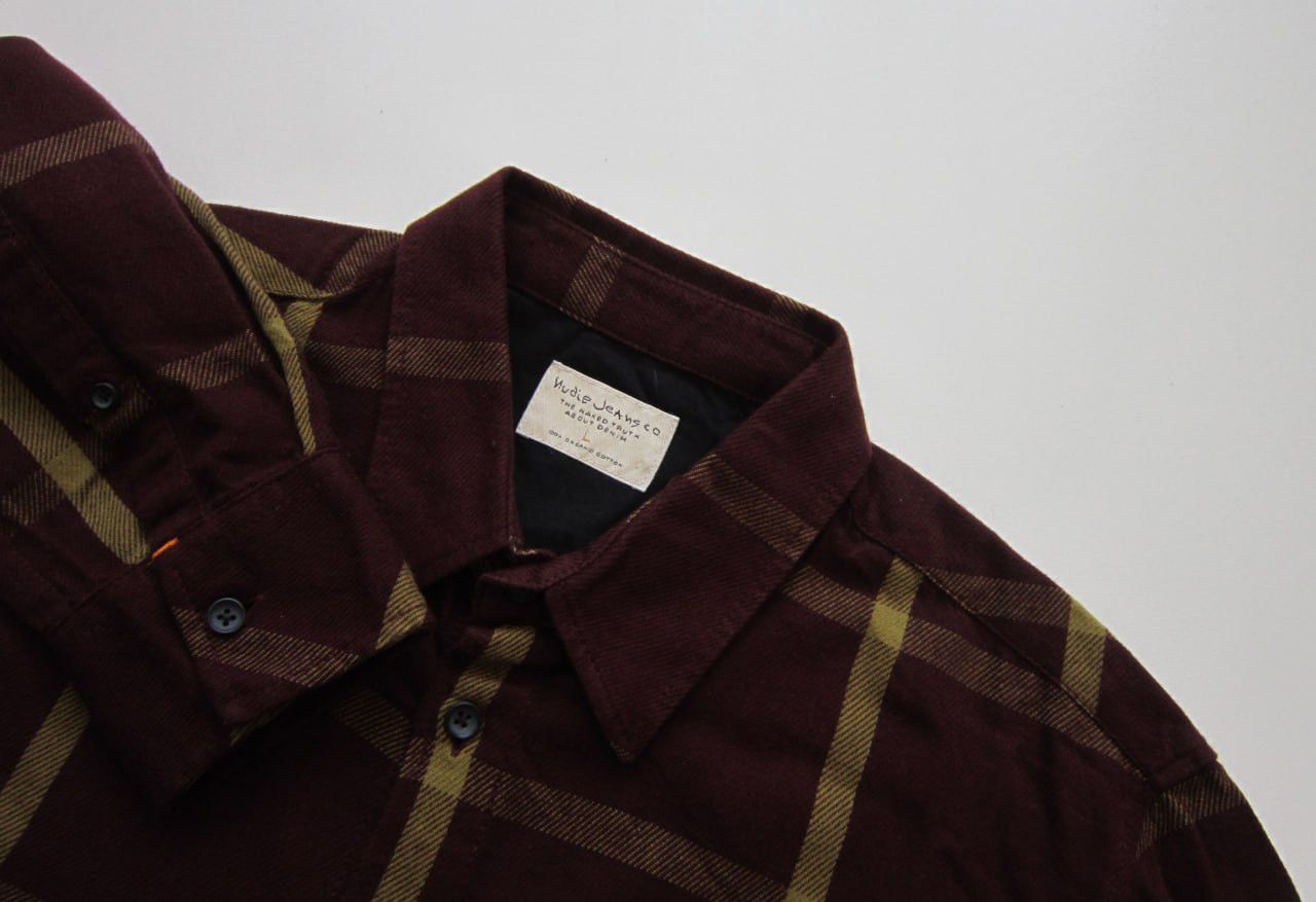 Nudie Jeans Nudie Jeans Sten Window Check Shirt Size US L / EU 52-54 / 3 - 4 Thumbnail