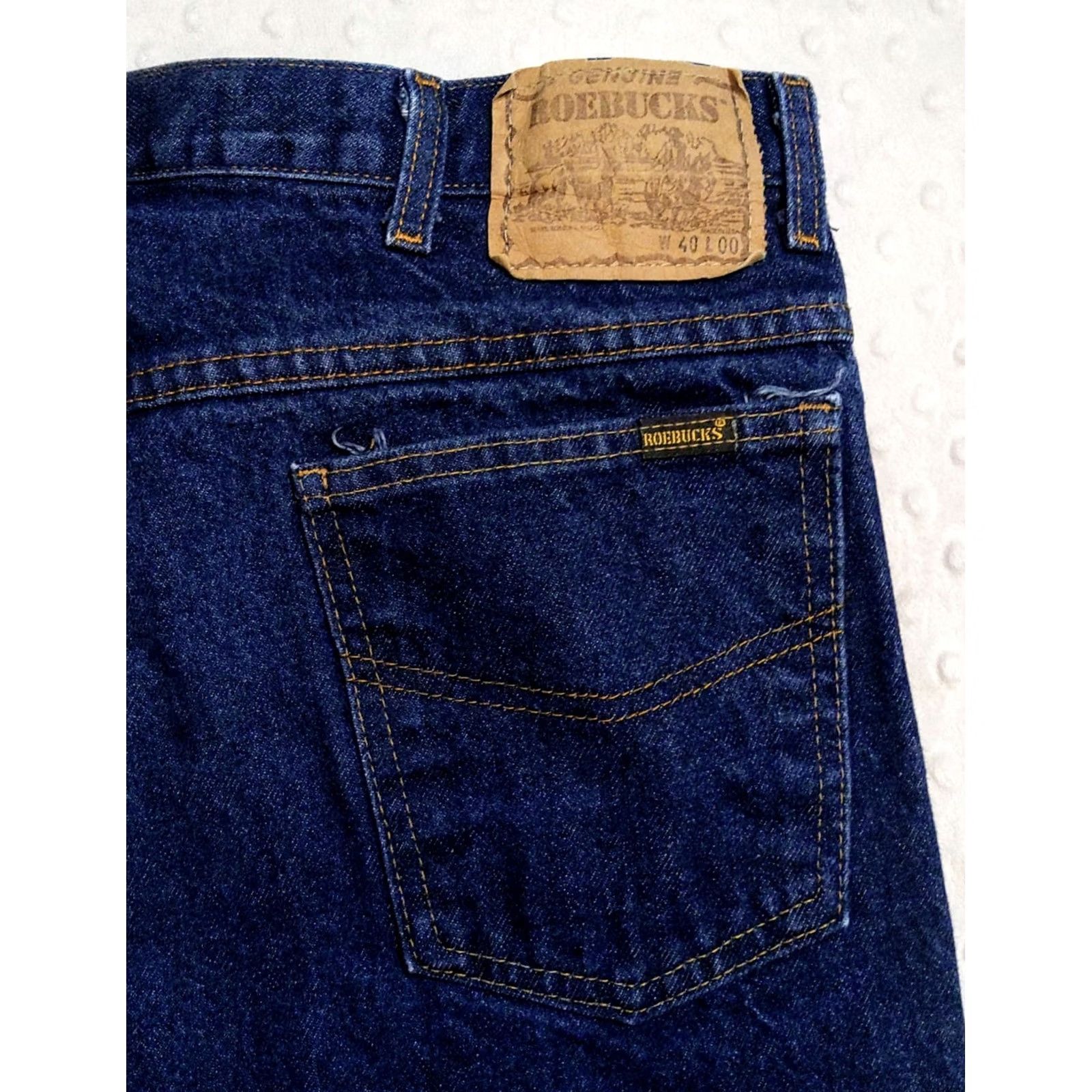 Sears VINTAGE Roebuck & Co. Sears Jeans Mens 40x30 Blue Denim 5-Pocket Bootcut High Rise Regular Fit 80s 70s USA Southwestern Western Workwear Size US 40 / EU 56 - 6 Thumbnail