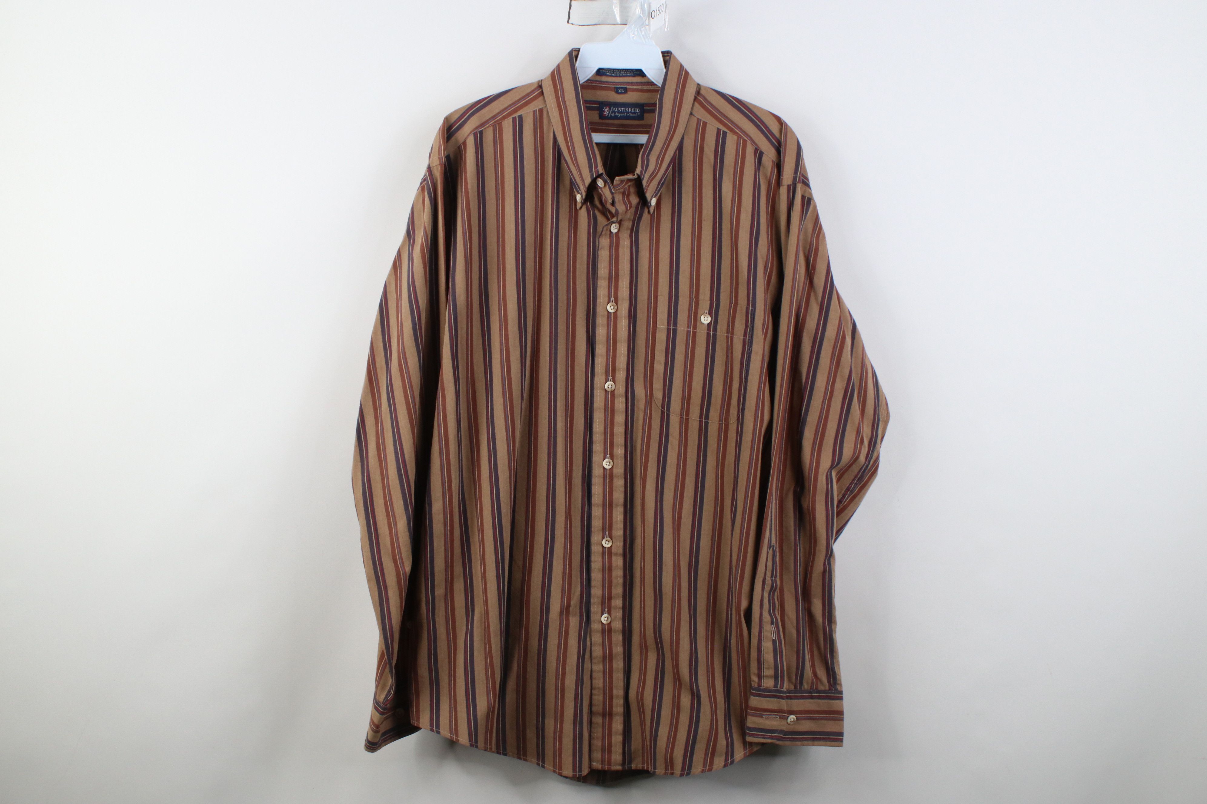 Vintage Vintage 90s Streetwear Striped Collared Button Down Shirt Size US XL / EU 56 / 4 - 1 Thumbnail