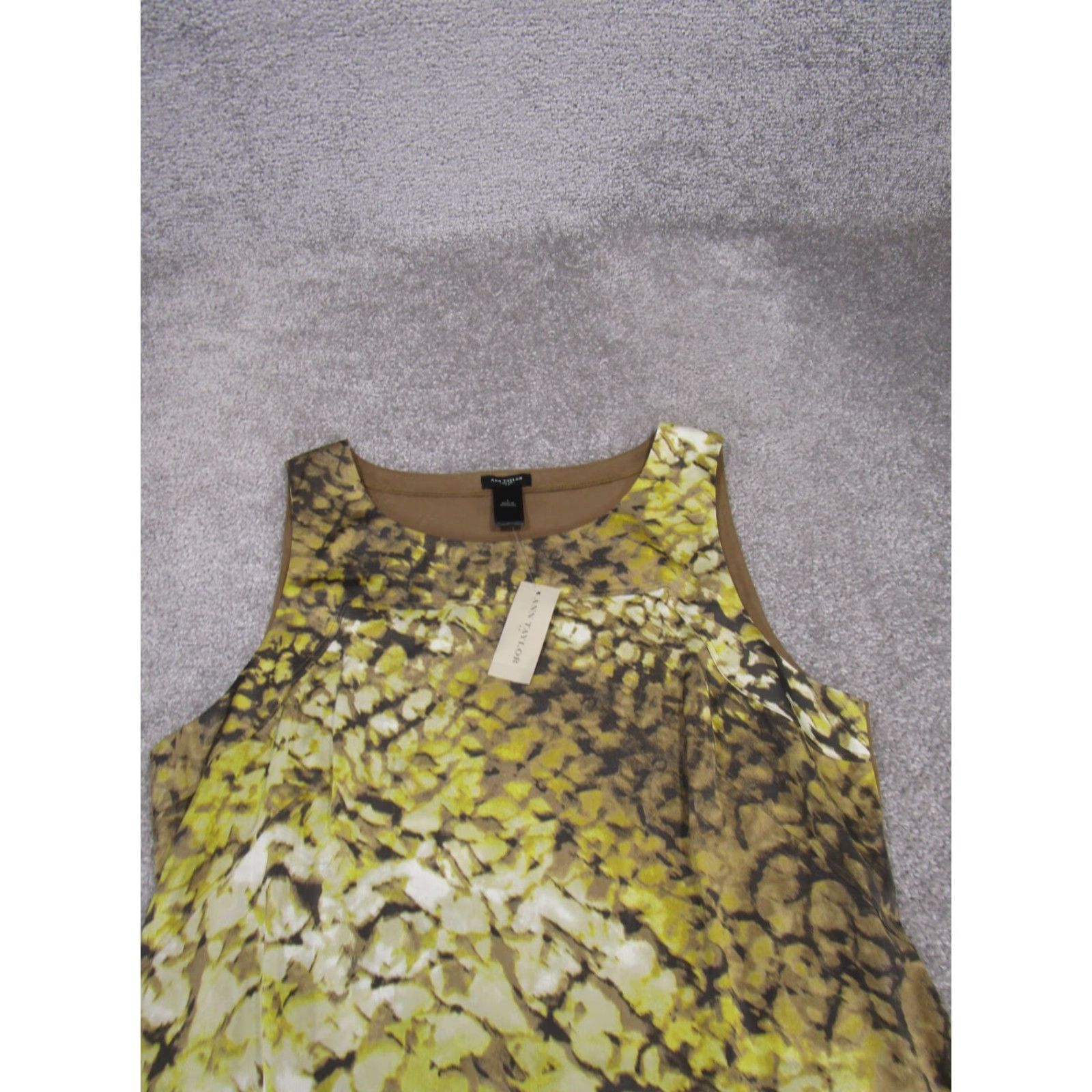 Vintage ANN TAYLOR Shirt Womens Large Sleeveless Yellow Camisole NEW Size L / US 10 / IT 46 - 2 Thumbnail