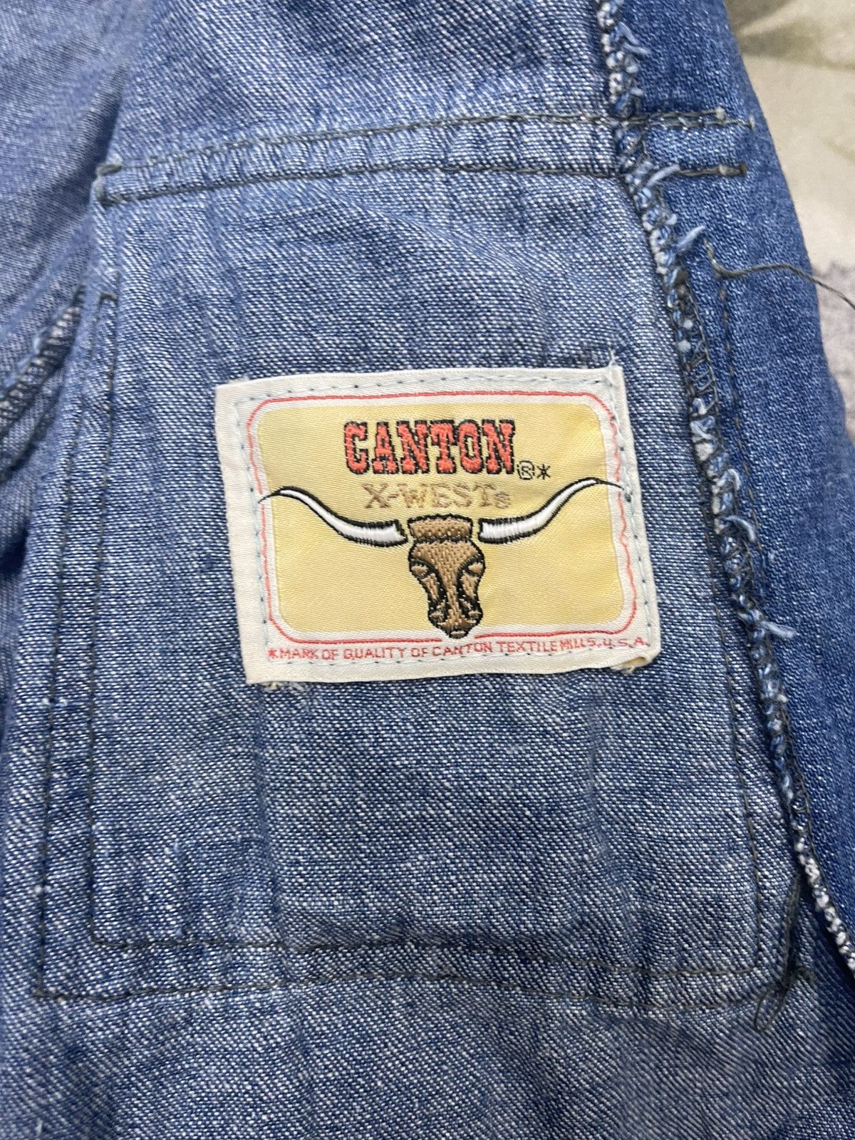 Vintage Canton X West Denim Jacket Streetwear Size US M / EU 48-50 / 2 - 11 Thumbnail