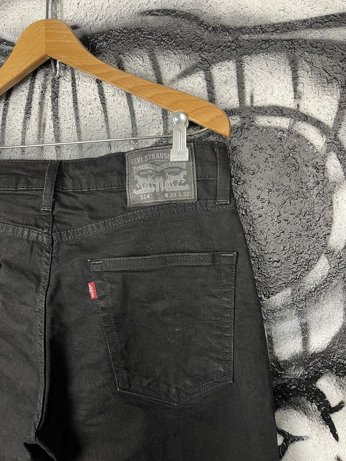 Levi's Levi’s 514 Waterless Black Denim Jeans Men’s Size W33 L32 Size US 33 - 5 Thumbnail