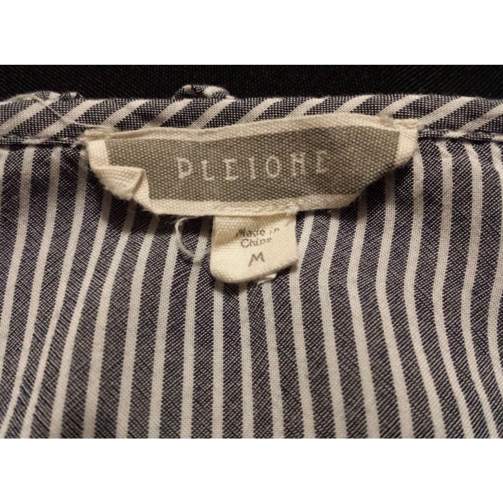 Vintage Pleione Blouse Long Sleeve Round Neck Pullover Womens M Gray Stripe Reference: Pleione Size M / US 6-8 / IT 42-44 - 5 Thumbnail