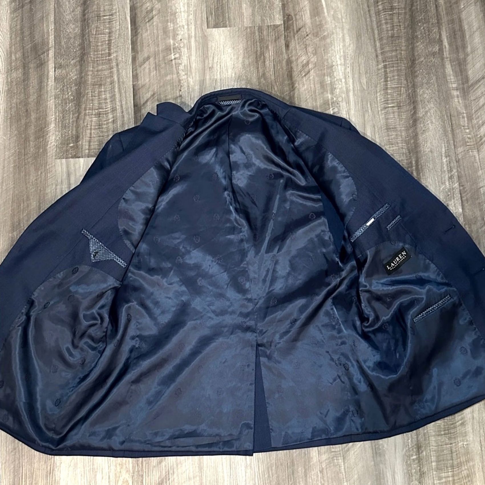 Ralph Lauren Lauren Ralph Lauren Black Label Blazer Navy Windowpane Plaid 46R Men Medium? Size 46R - 6 Thumbnail