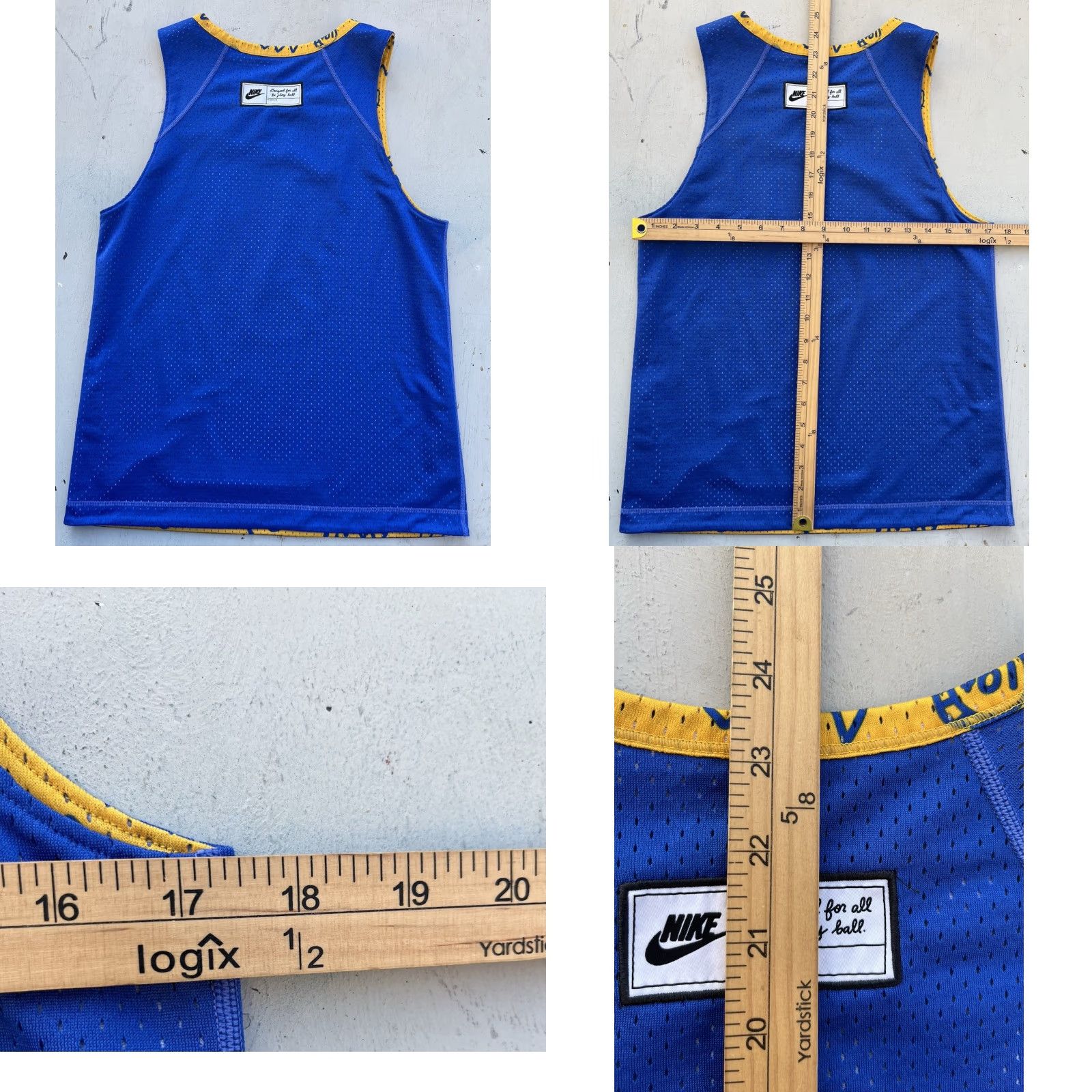 Nike Nike Tank Top Men's S Blue Yellow Swish Logo Streetwear Active Summer Reversible Size US S / EU 44-46 / 1 - 8 Thumbnail