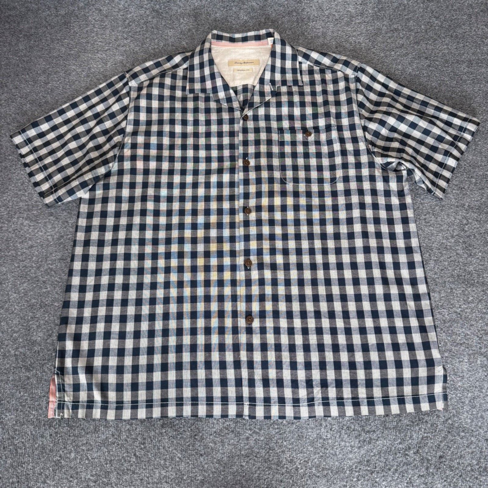 Tommy Bahama Tommy Bahama Shirt Mens XL Silk Gingham Summer Resort Top Size US XL / EU 56 / 4 - 1 Thumbnail