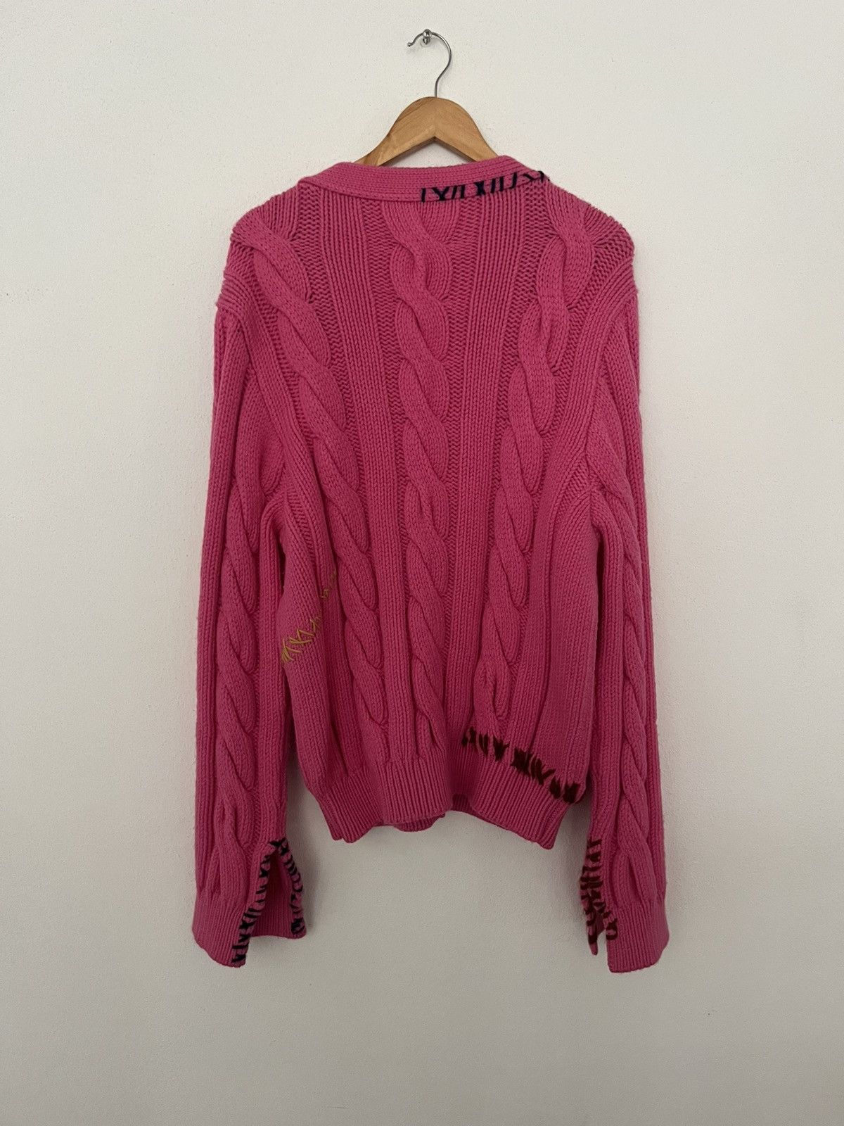 Marni Marni pink distressed stitching knit cardigan / sweater Size US M / EU 48-50 / 2 - 4 Thumbnail