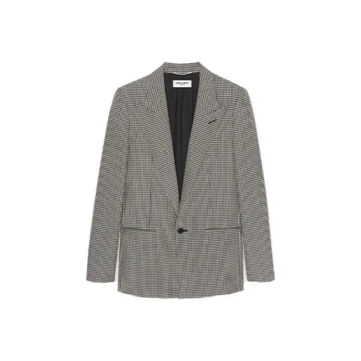 Saint Laurent Paris Saint Laurent Gray Wool Blend Long Sleeve Blazer-2507 Size US M / EU 48-50 / 2 - 7 Thumbnail